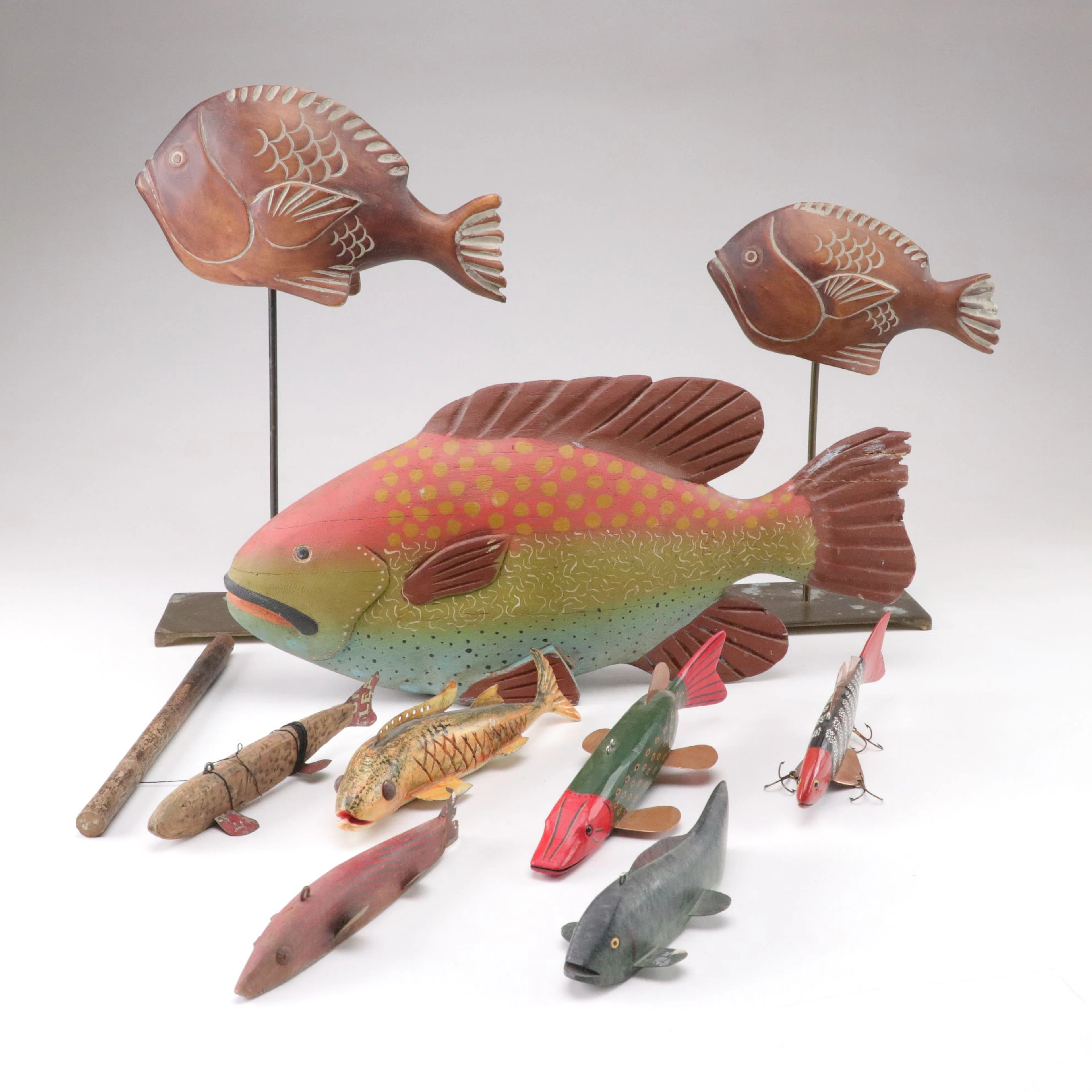 Steve Robbins Decoy & Hook with Other Fish Decorations & Decoys
