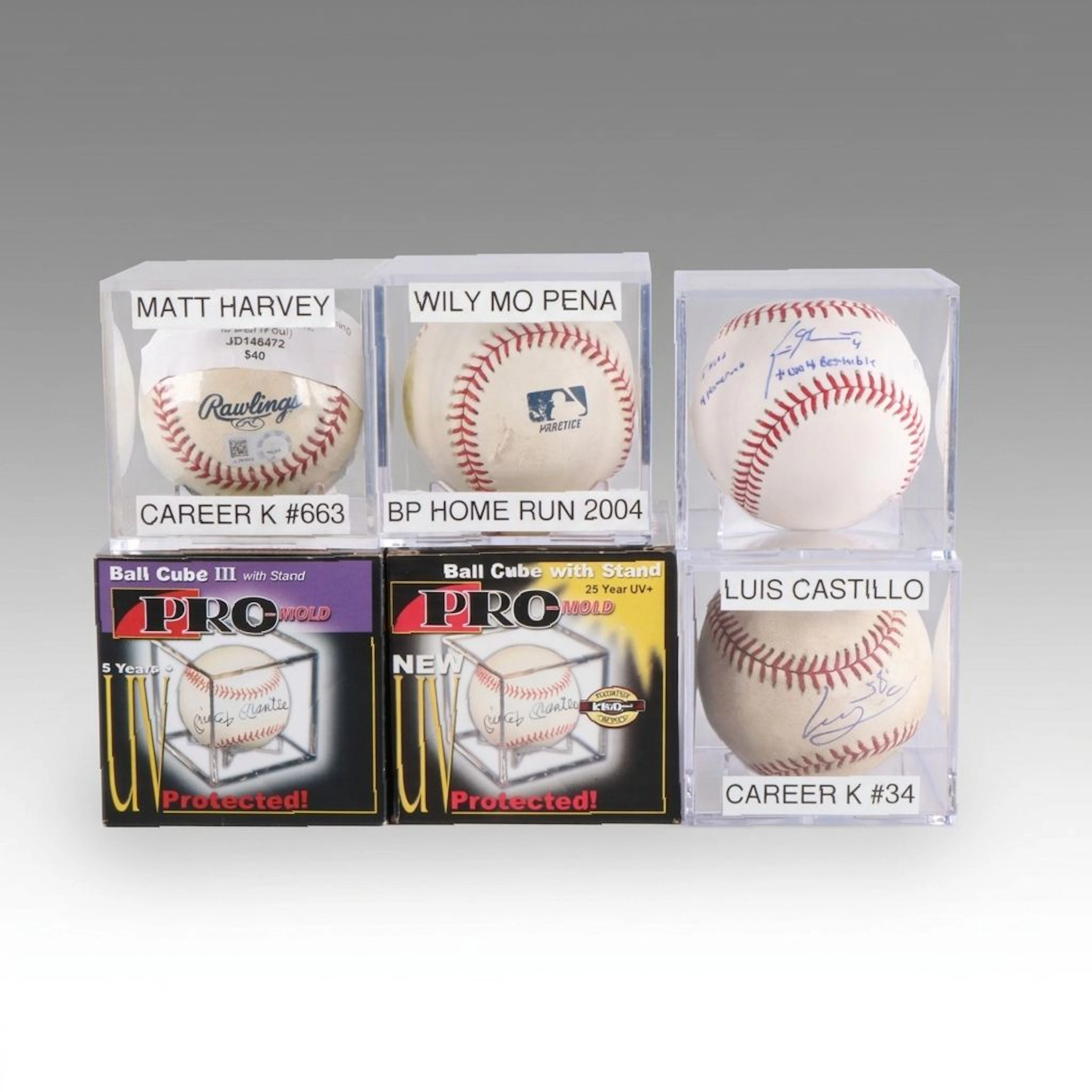 Four Cincinnati Reds Signed Baseballs, Including Scooter Gennett