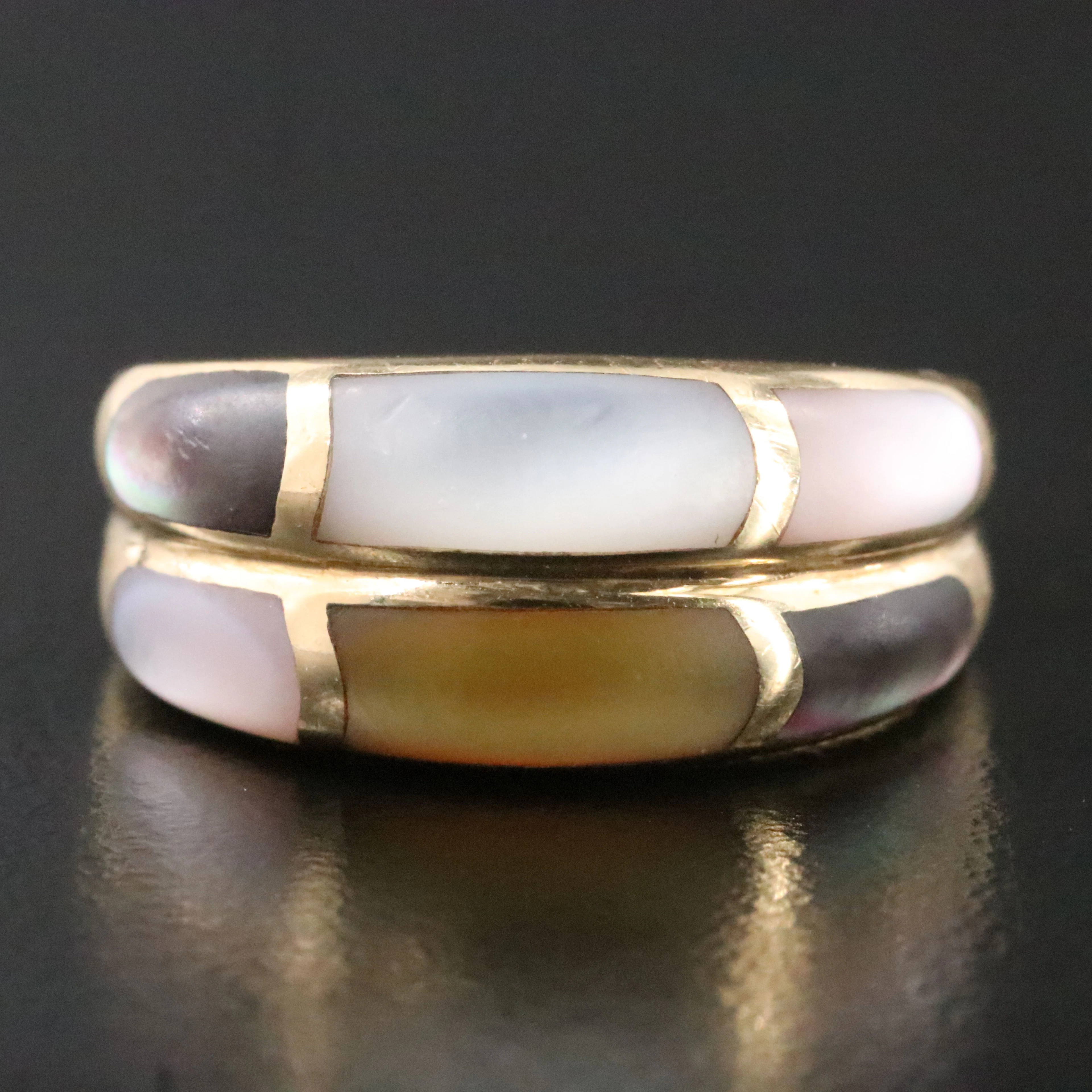 Asch Grossbardt 14K Mother-of-Pearl Inlay Ring