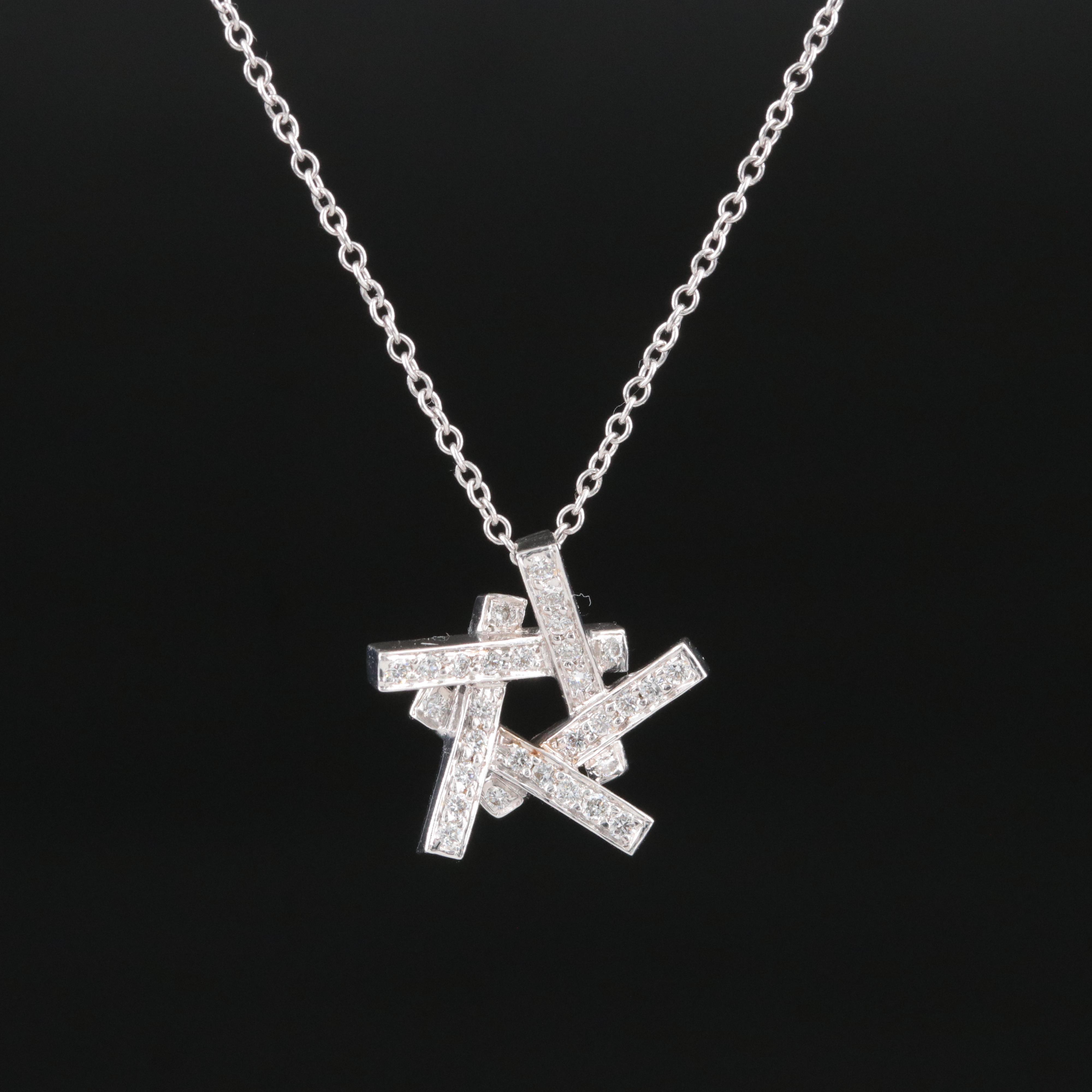 Frank Gehry for Tiffany & Co. Axis 18K Diamond Star Necklace