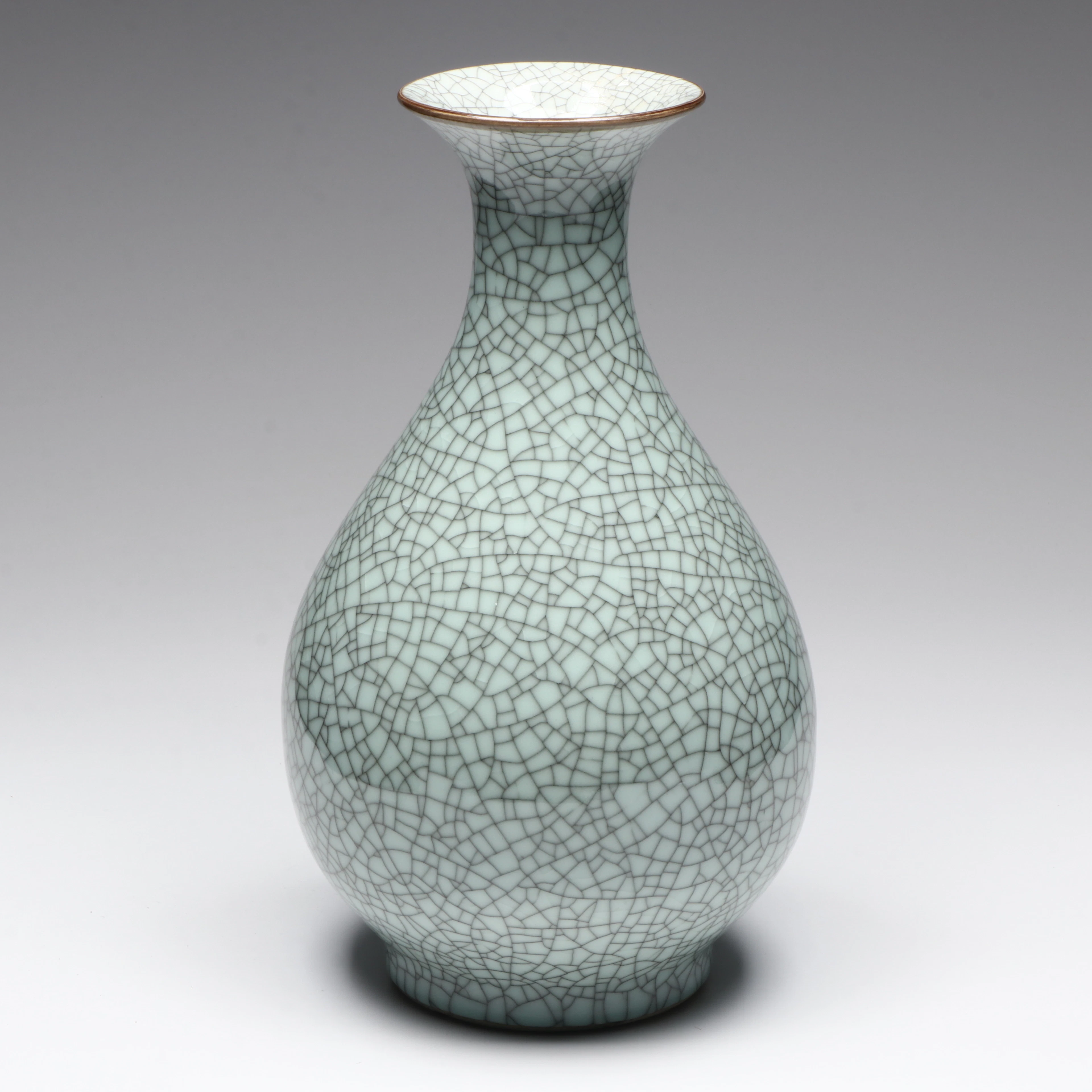 Celadon Crackle Glaze Porcelain Bottle Vase