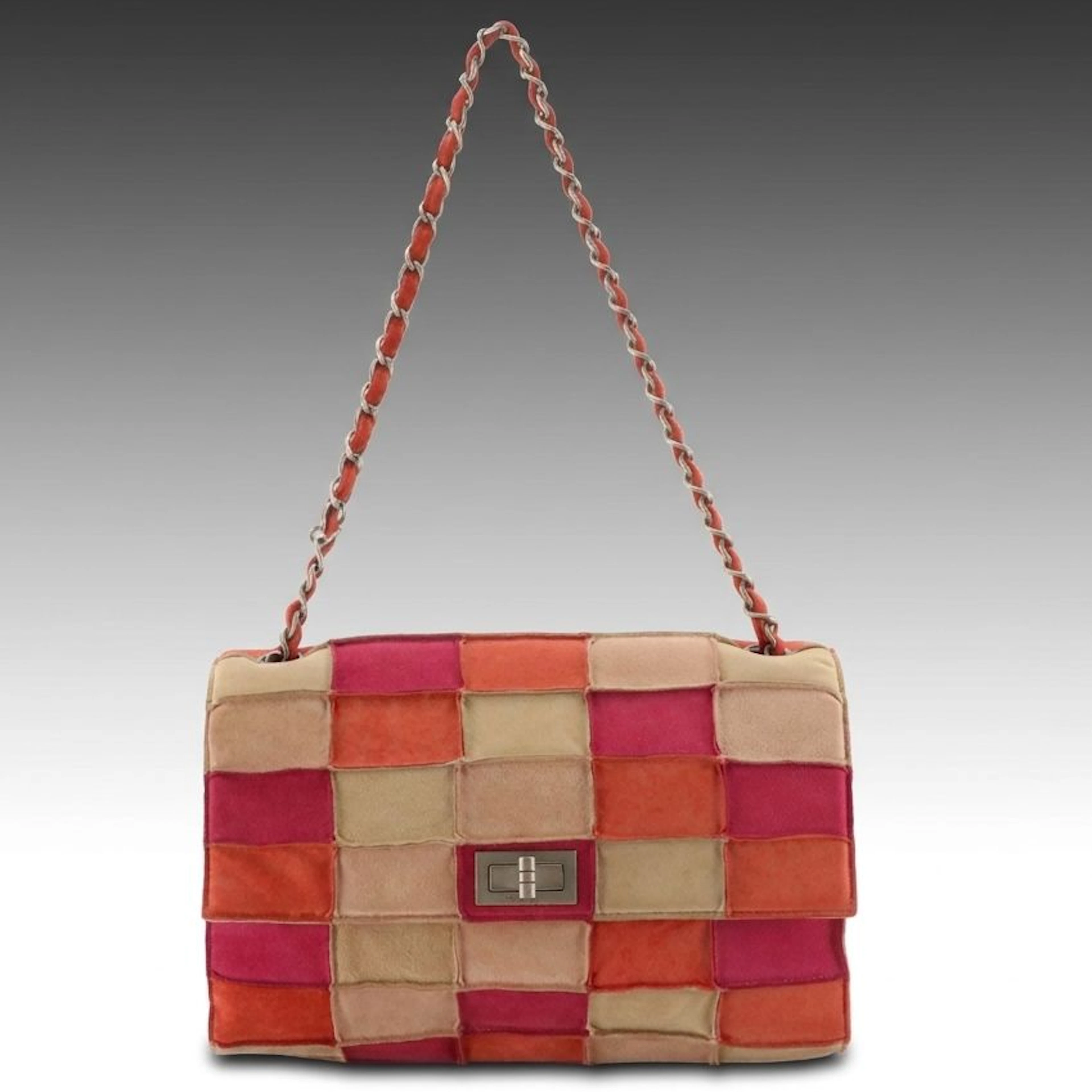 Chanel 2.55 Reissue Shoulder Bag in Multicolor Patchwork Suede