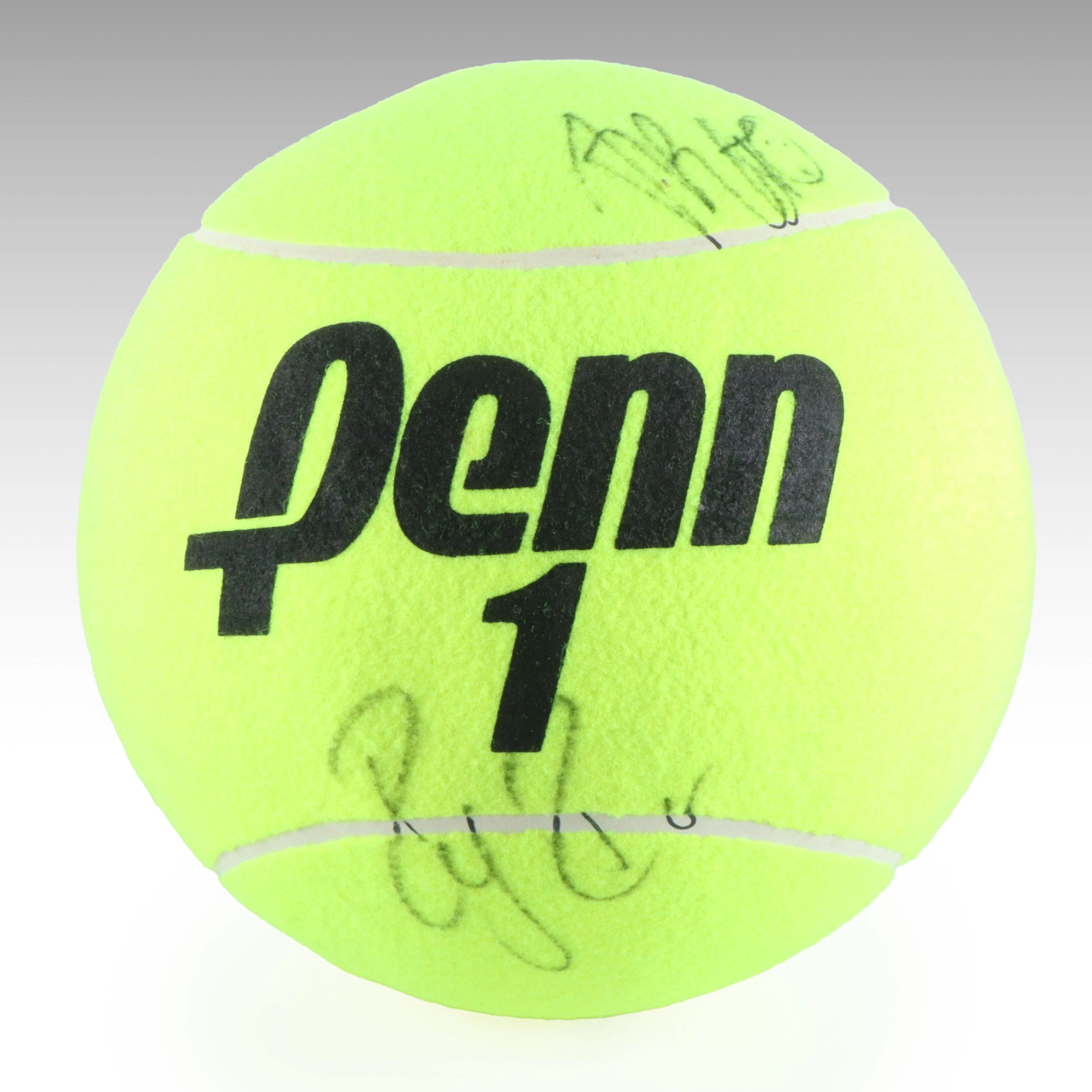 Roger Federer and More Signed Penn Jumbo Tennis Ball