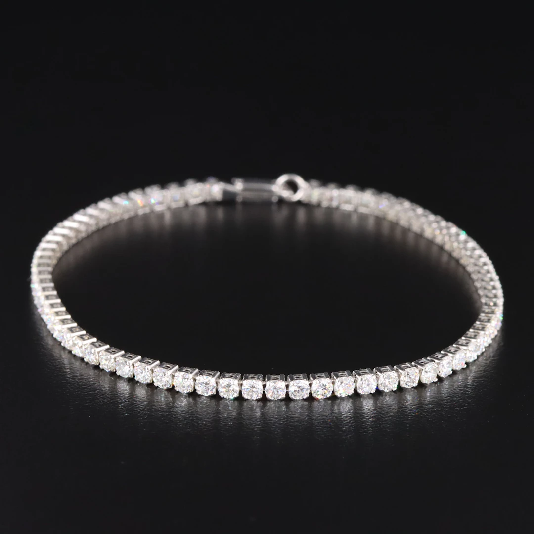 14K 3.31 CTW Lab Grown Diamond Line Bracelet with IGI Jewelry Report