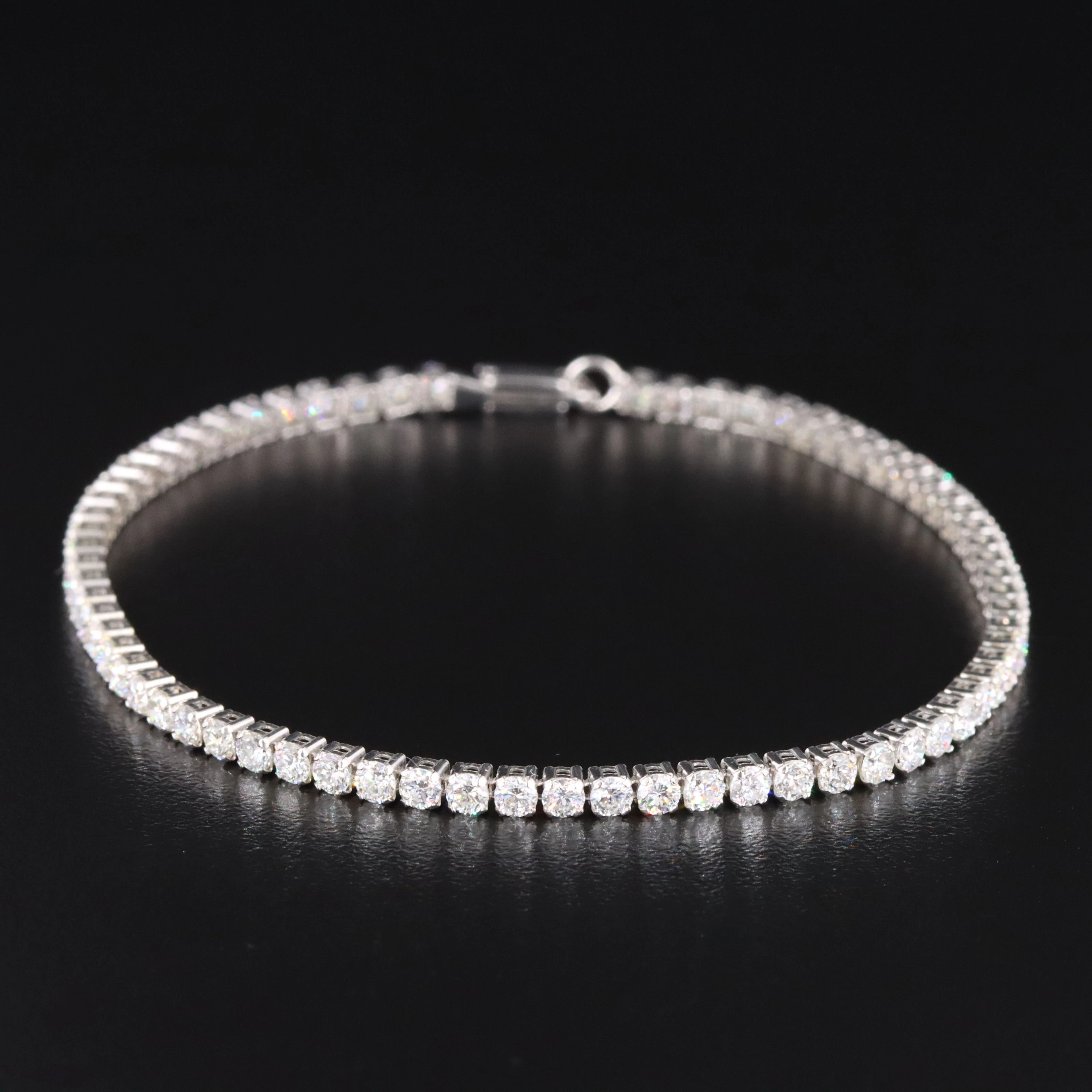 14K 3.31 CTW Lab Grown Diamond Line Bracelet with IGI Jewelry Report