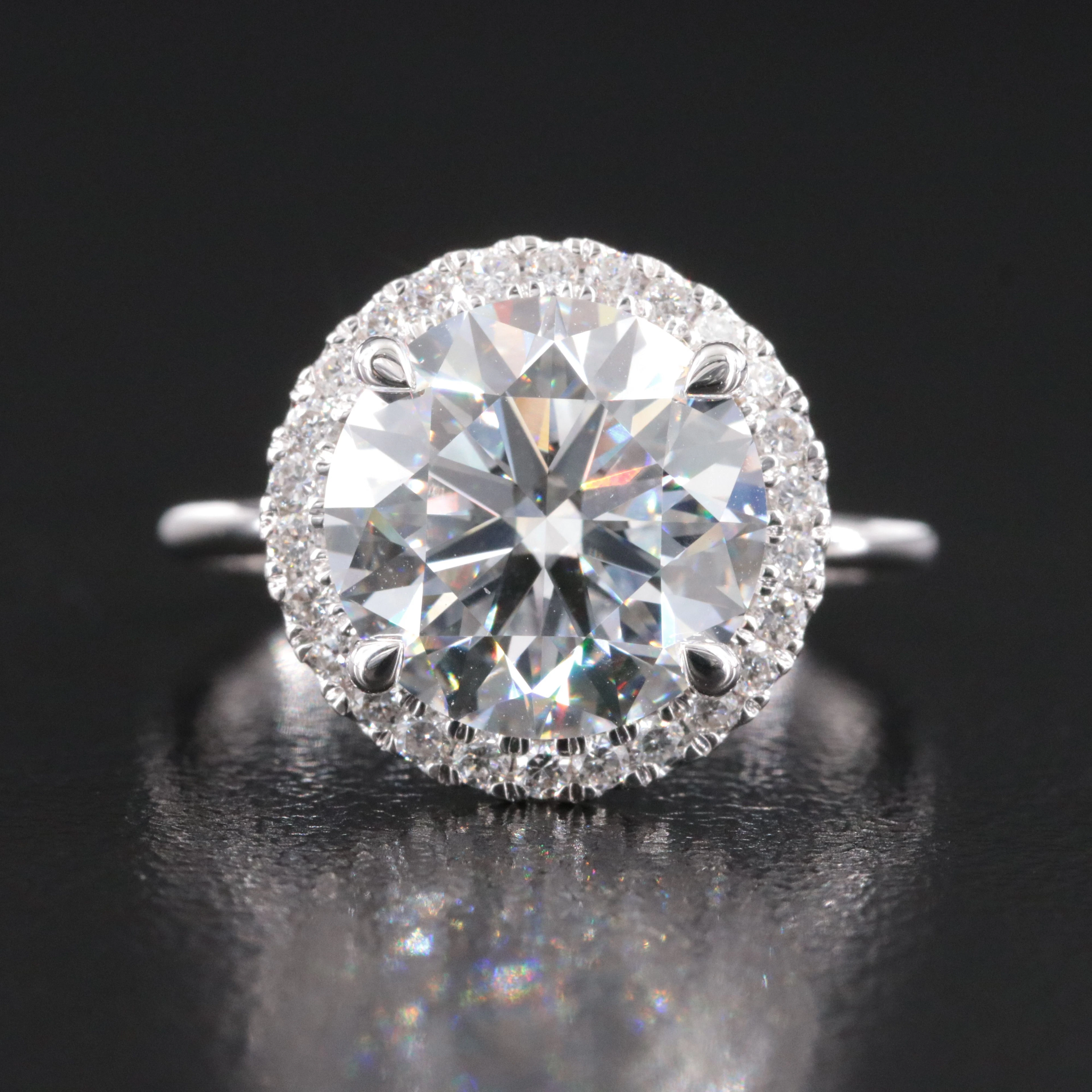 14K 4.36 CTW Lab Grown Diamond Ring with IGI Report