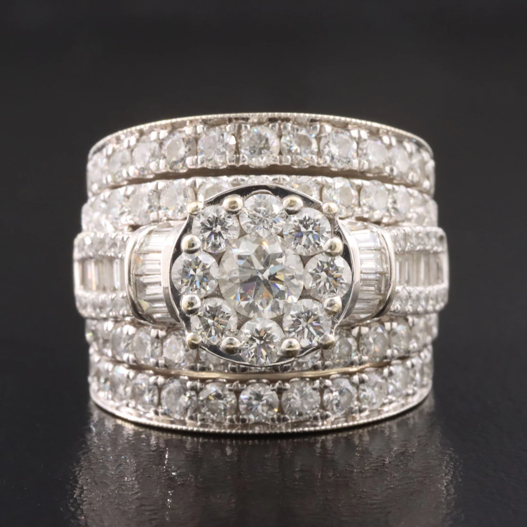 14K 3.97 CTW Diamond Ring with Soldered Bands