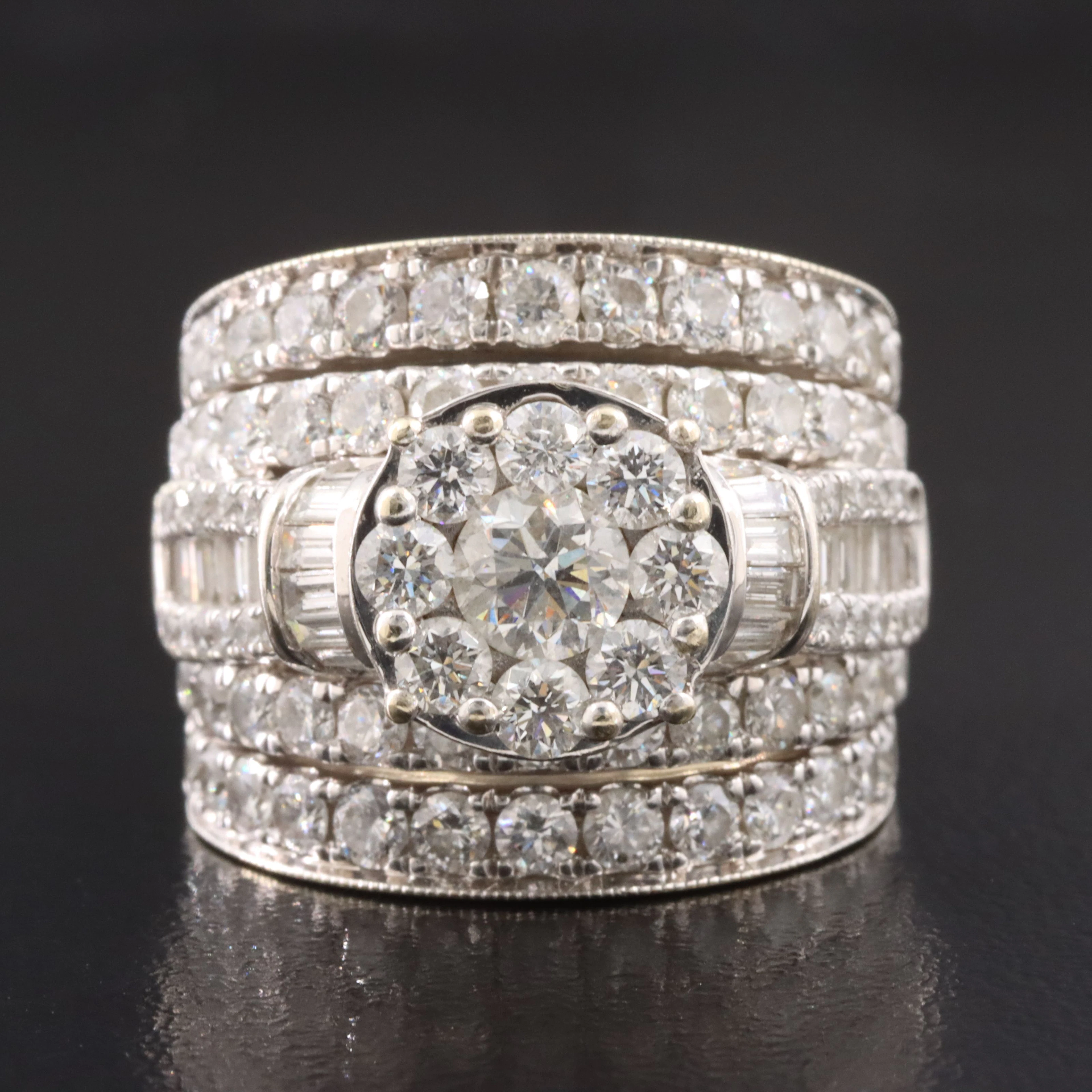 14K 3.97 CTW Diamond Ring with Soldered Bands
