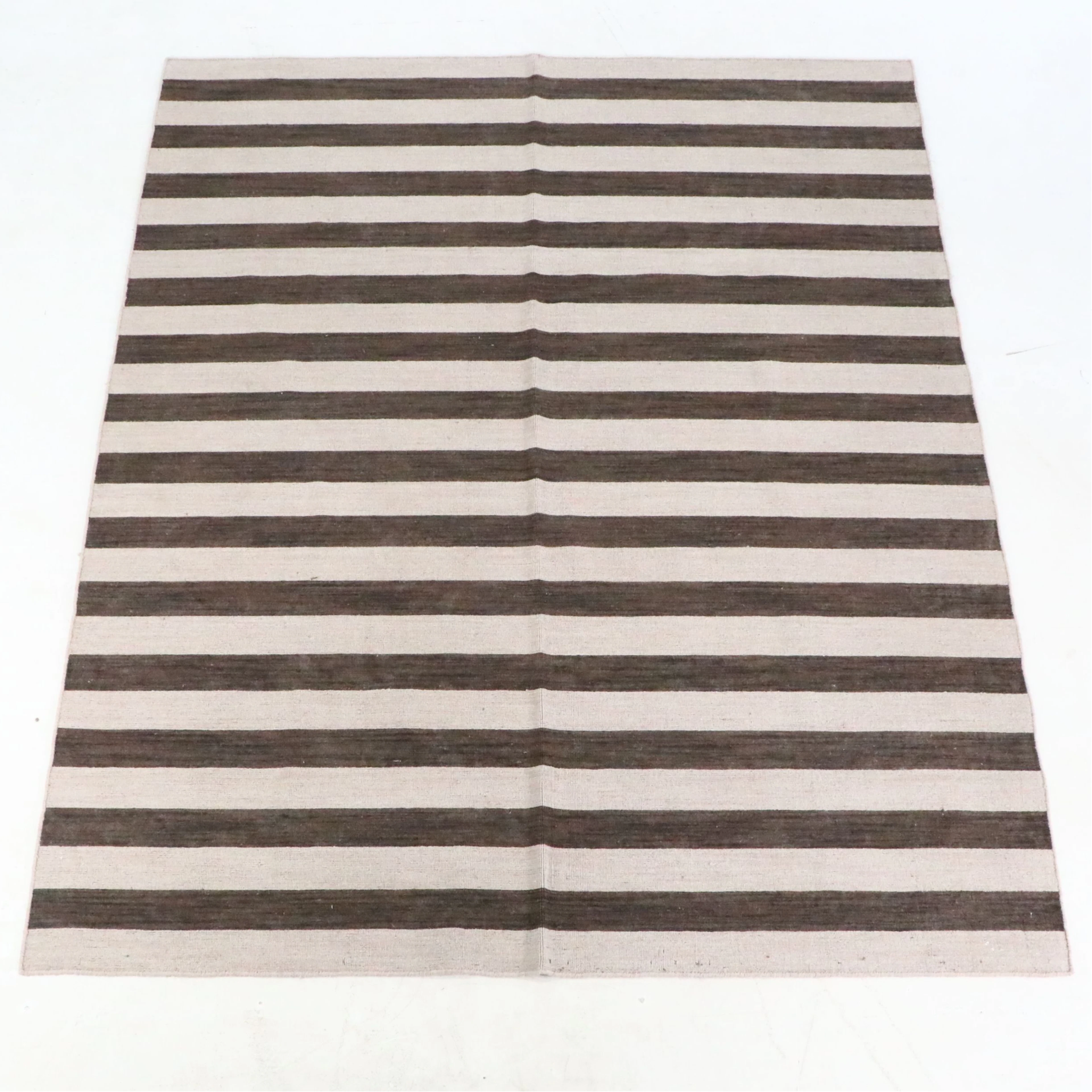 8'4 x 10'2 Handwoven Indian Contemporary Striped Area Rug