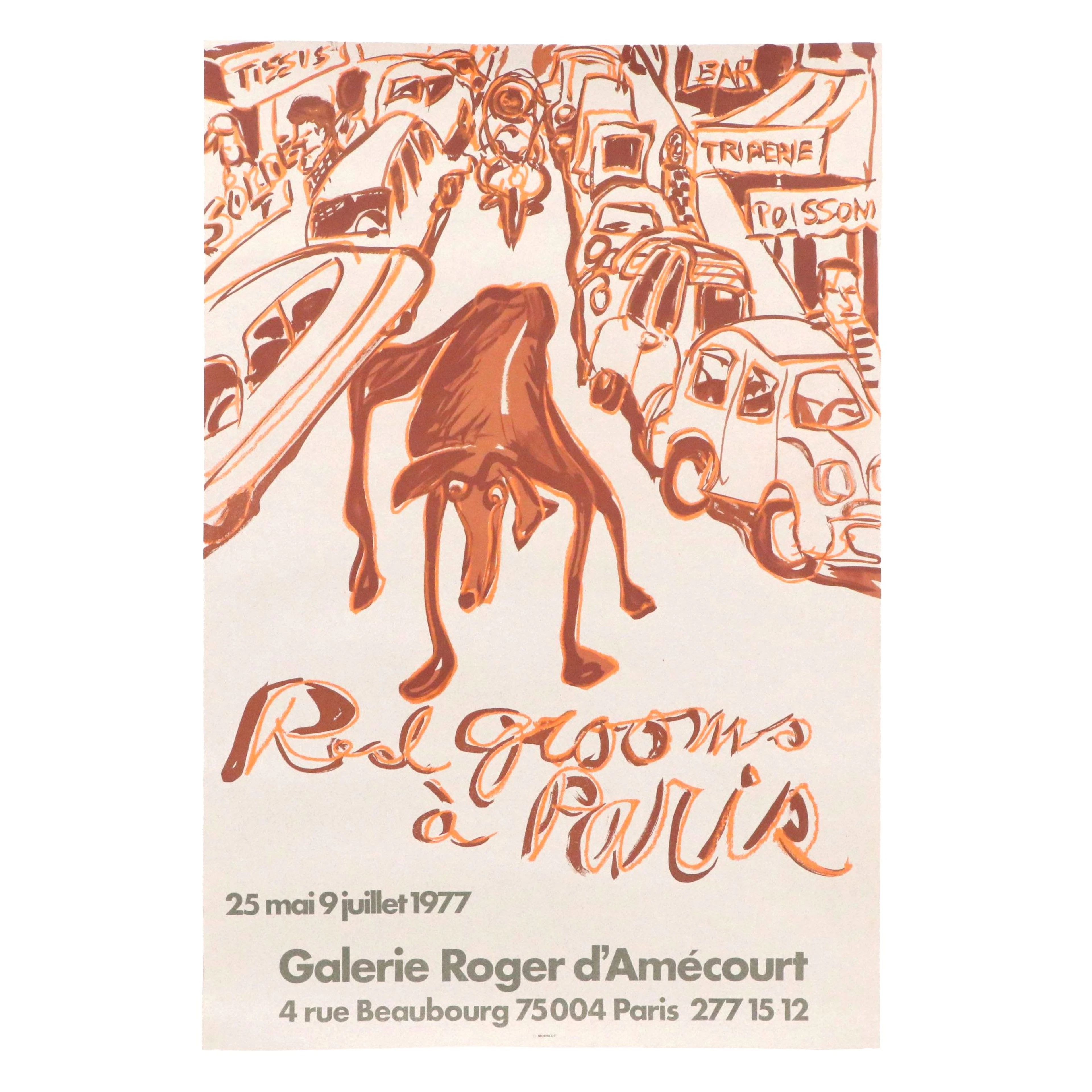 "Red Grooms à Paris" Serigraph Exhibition Poster, 1977