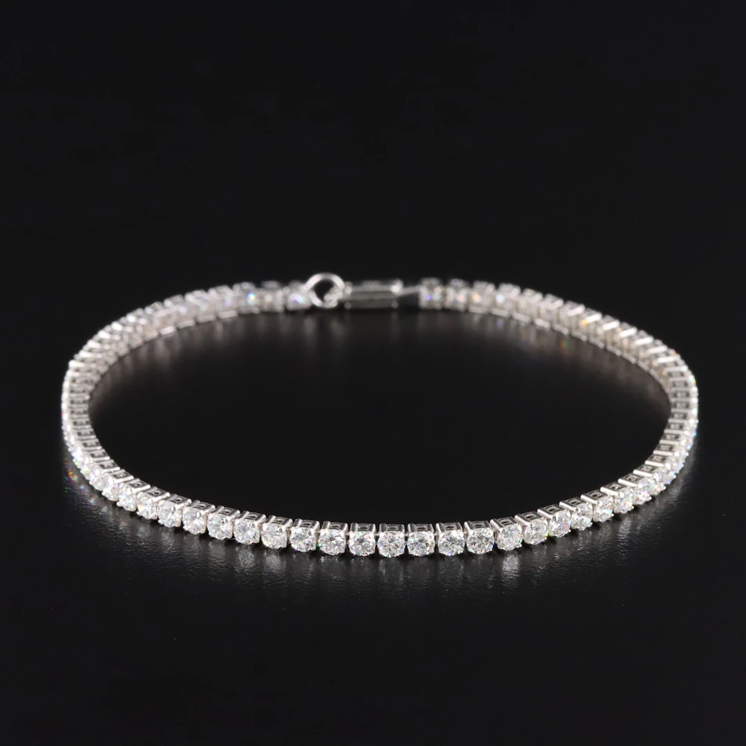14K 3.28 CTW Lab Grown Diamond Bracelet with IGI Report