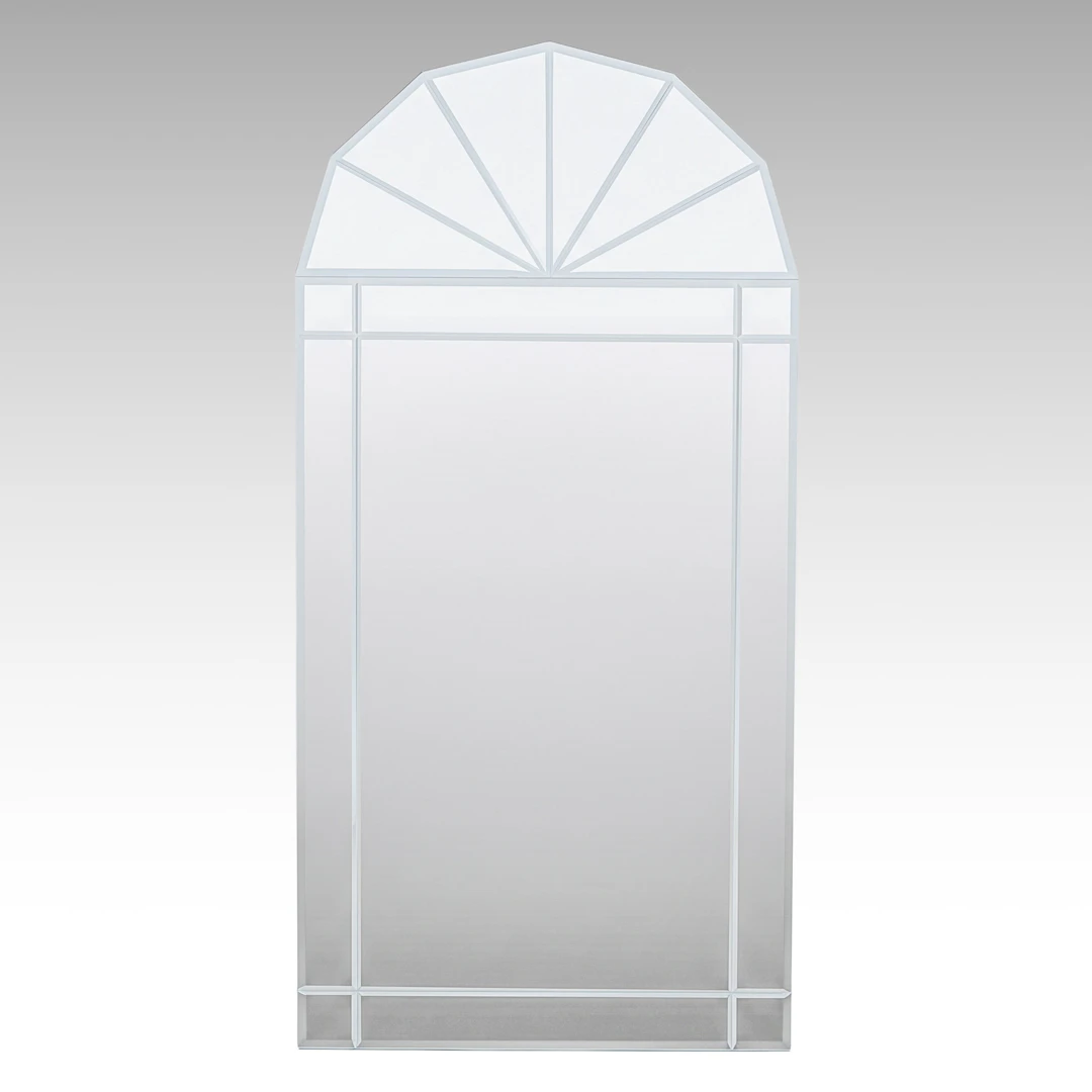 Arched Beveled Glass Wall Mirror