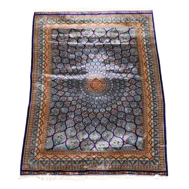 3'10 x 5'10 Machine Made Persian Qom Style Area Rug