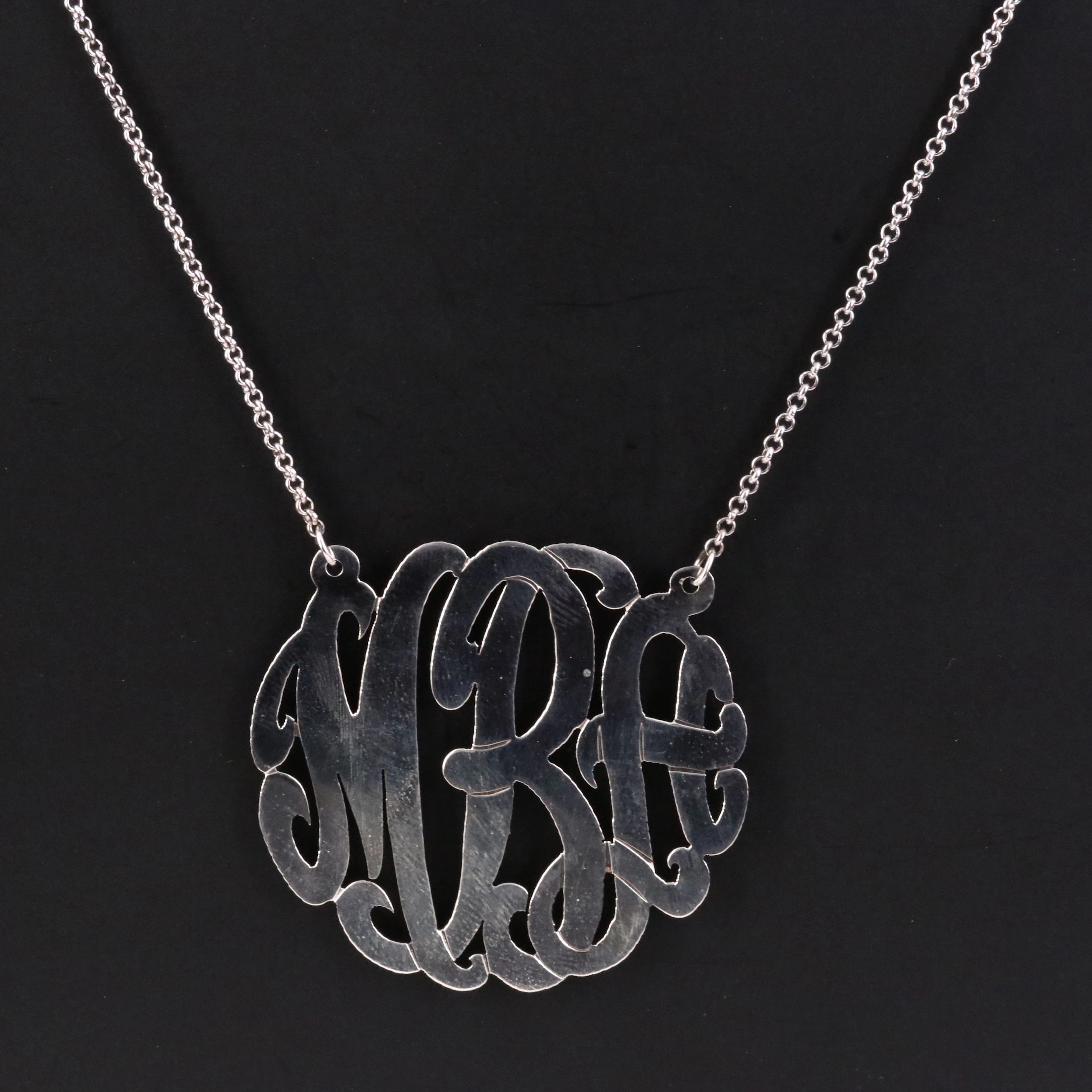 Sterling Monogram Necklace