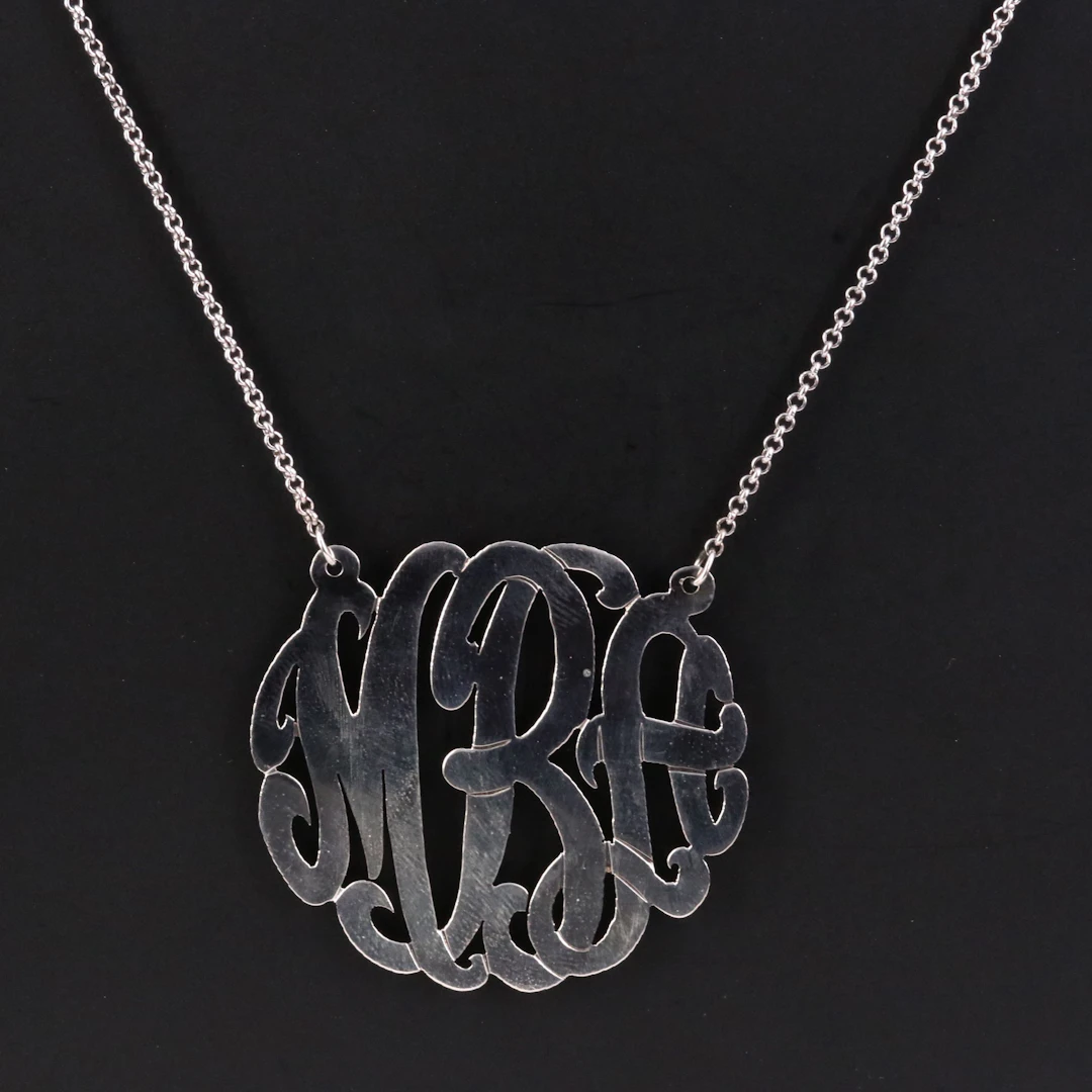 Sterling Monogram Necklace