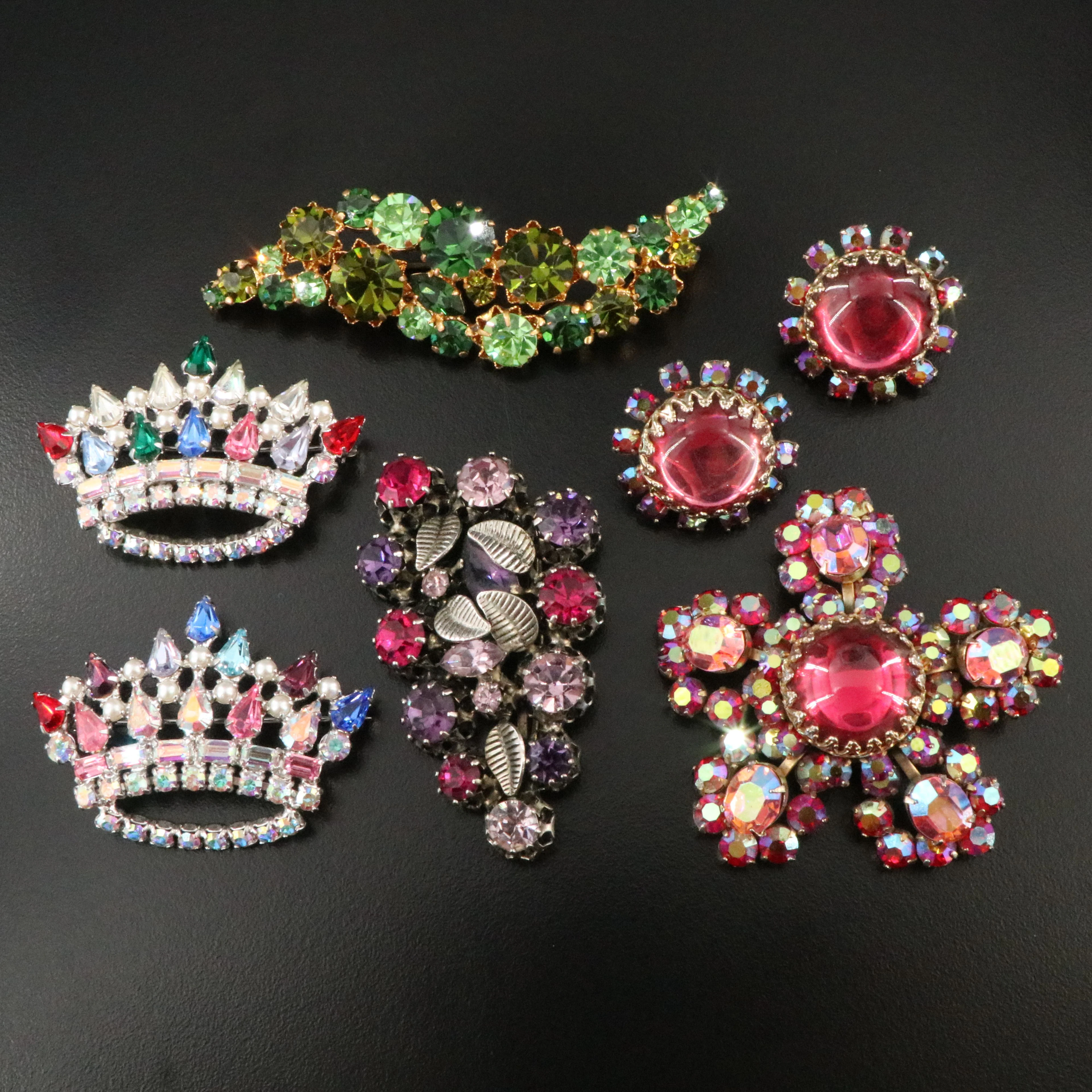 Coro, B. David and Austrian Rhinestone Brooches & Earrings