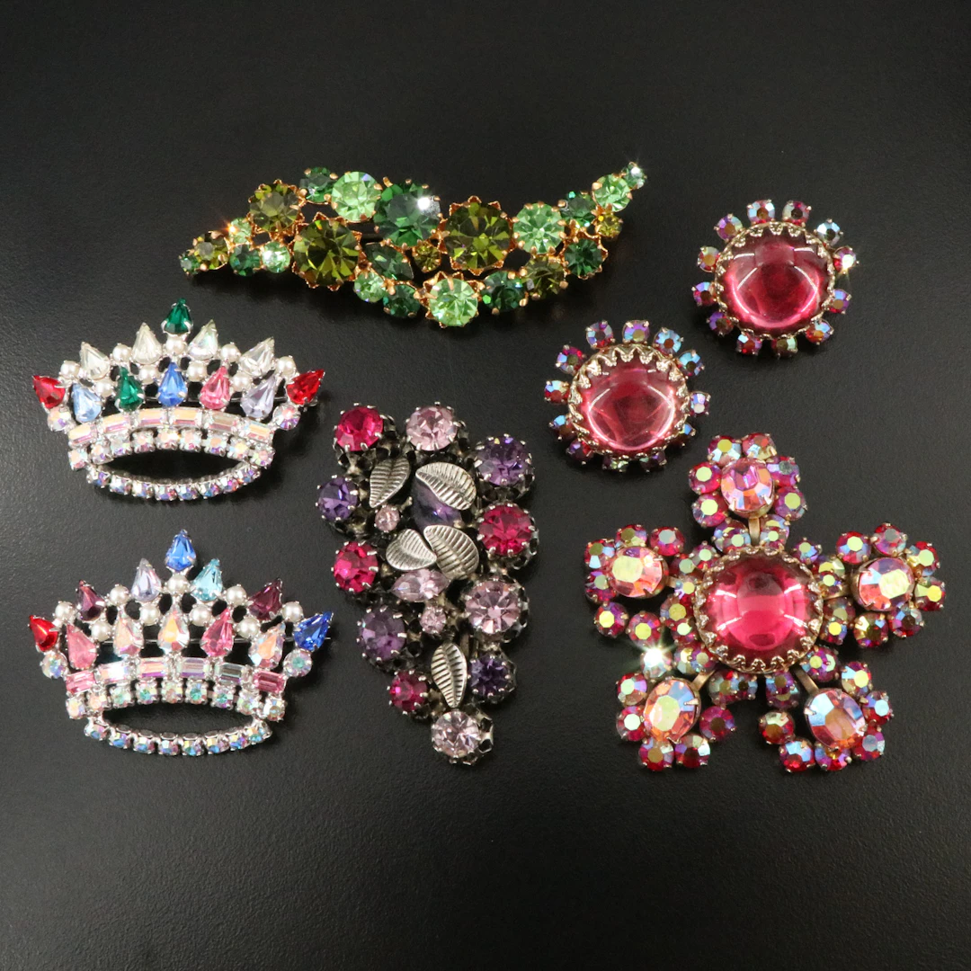 Coro, B. David and Austrian Rhinestone Brooches & Earrings