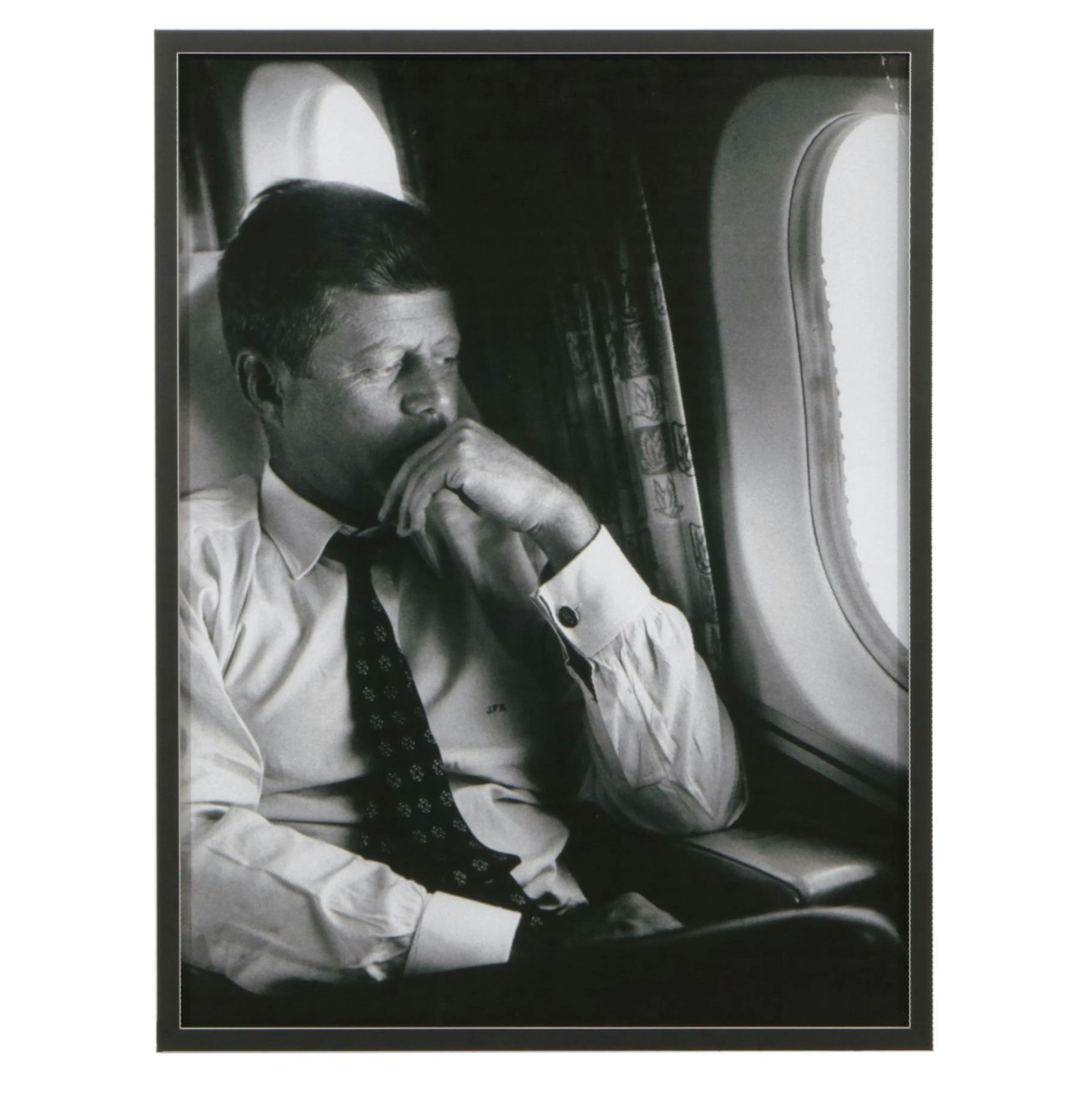 Silver Gelatin Photograph After Paul Schutzer of John F. Kennedy on a Plane