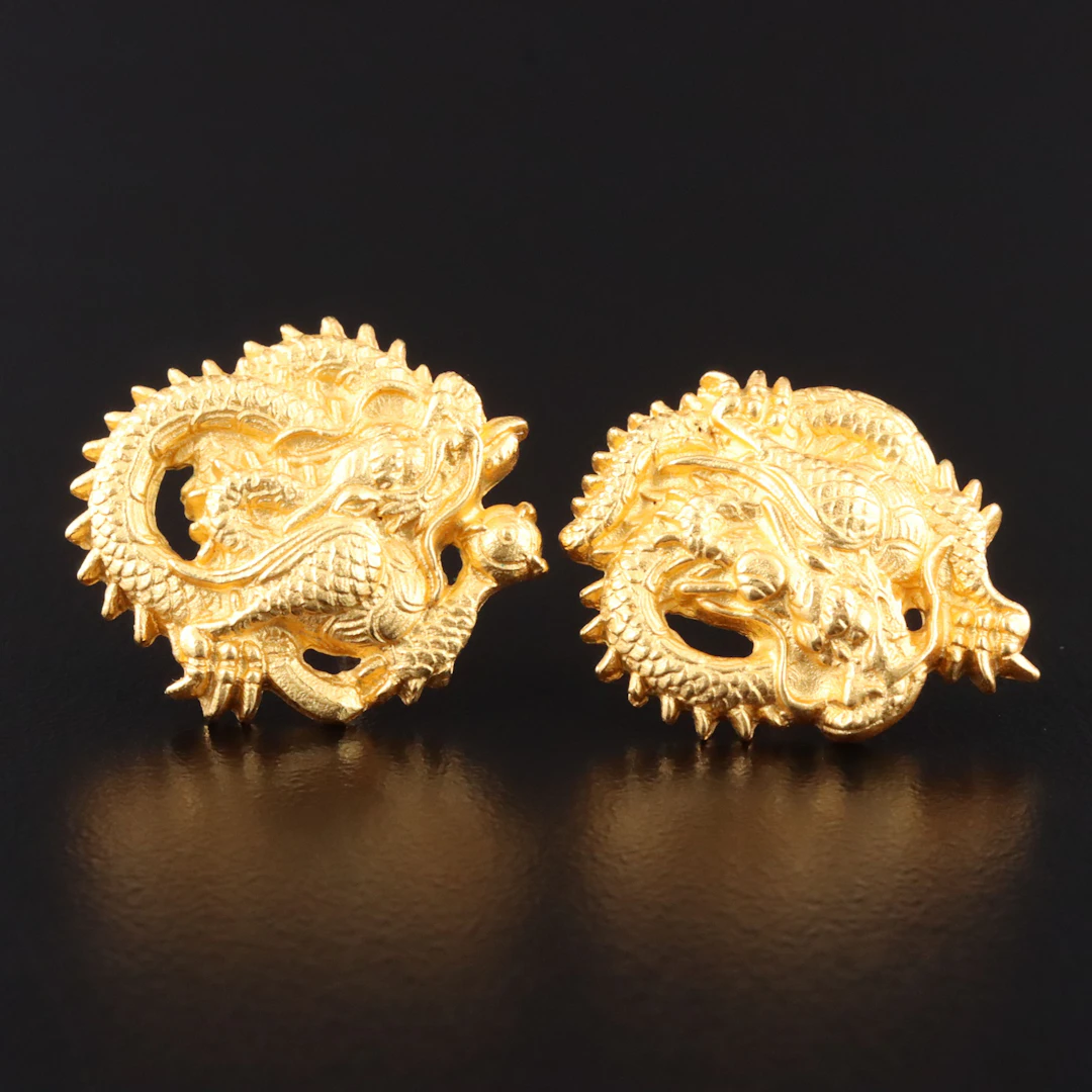 Museum of Fine Arts Boston Menuki Dragon Earrings