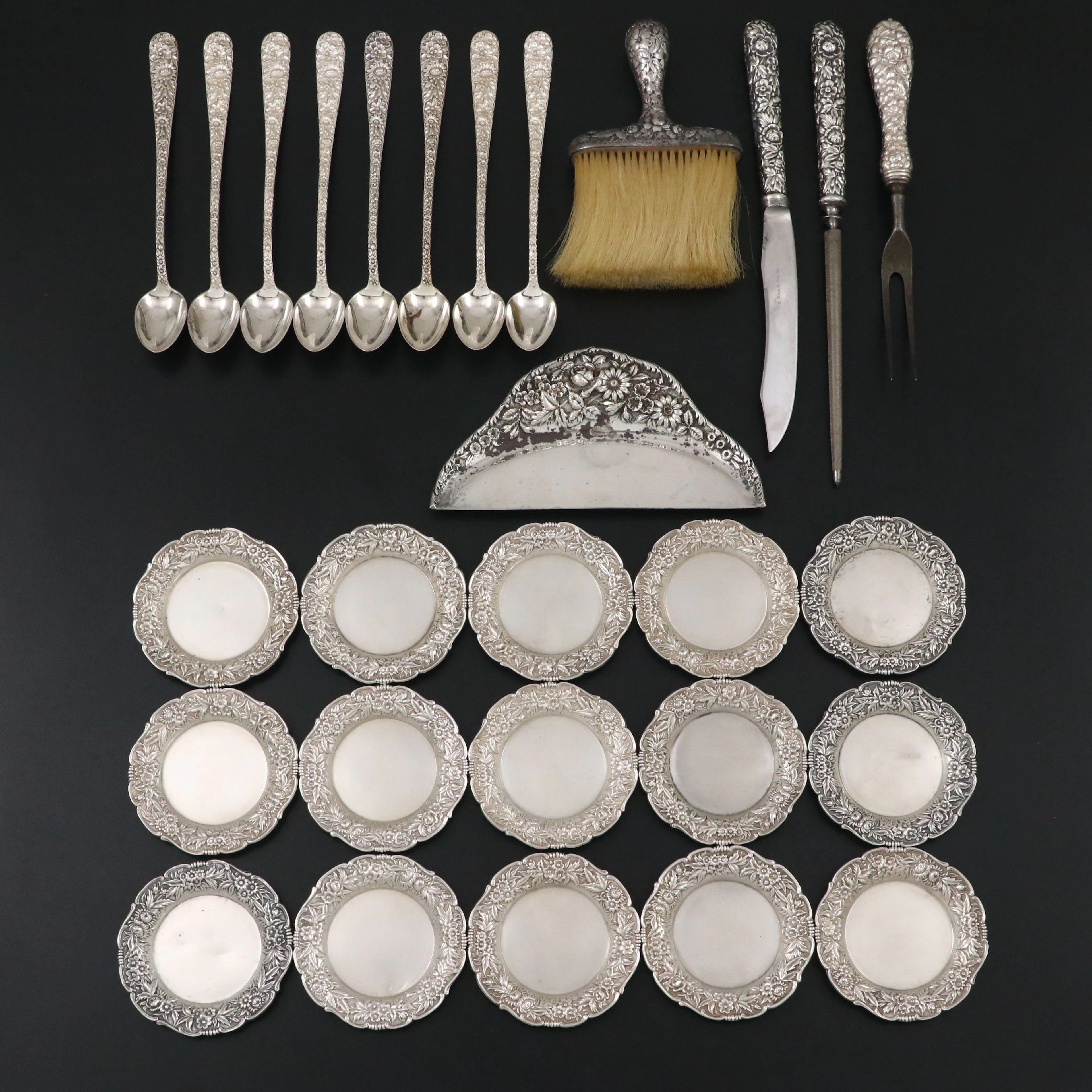 S. Kirk & Son "Repoussé" Sterling Silver Flatware and Table Accessories