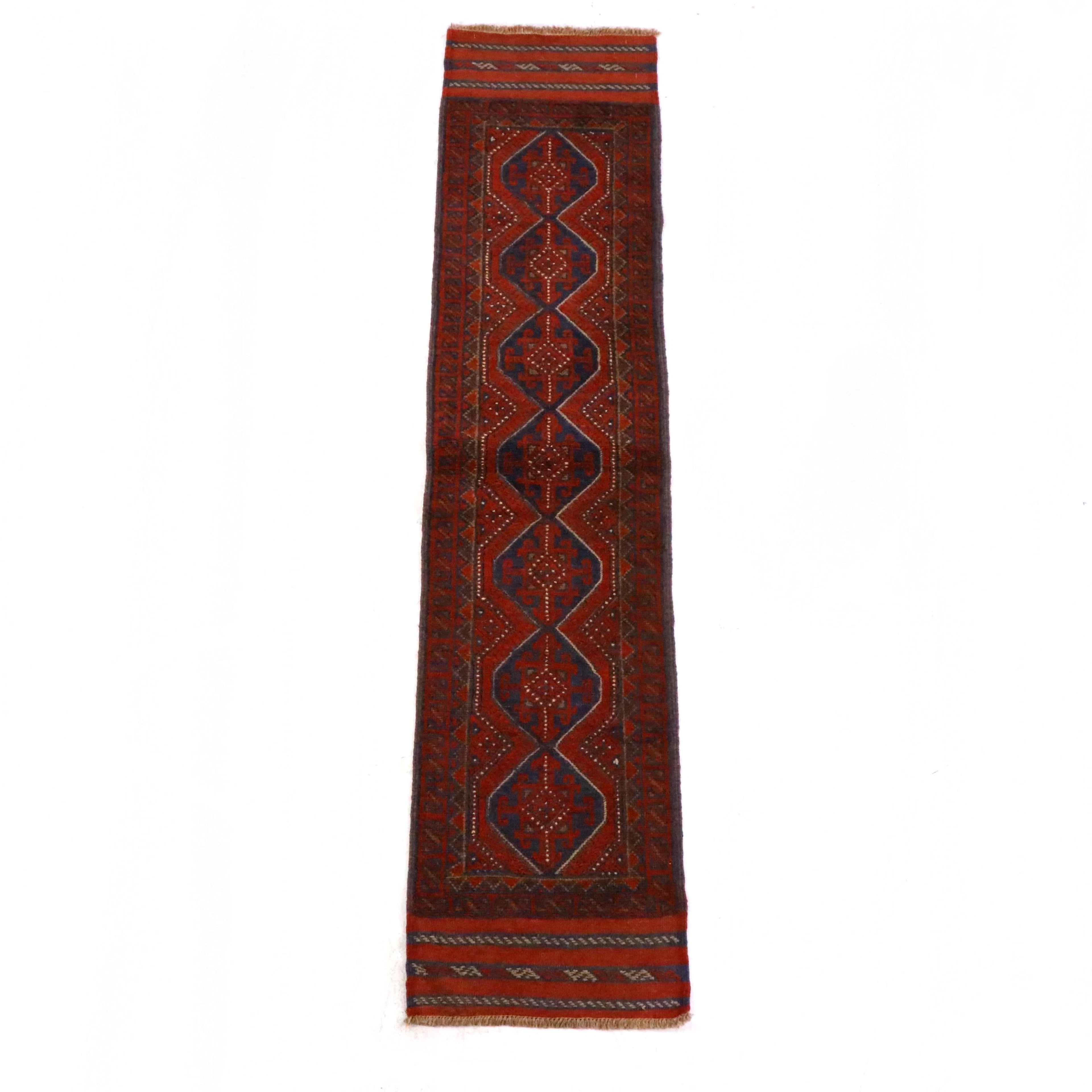 2' x 8'9 Handmade Afghan Mashwani Carpet Runner