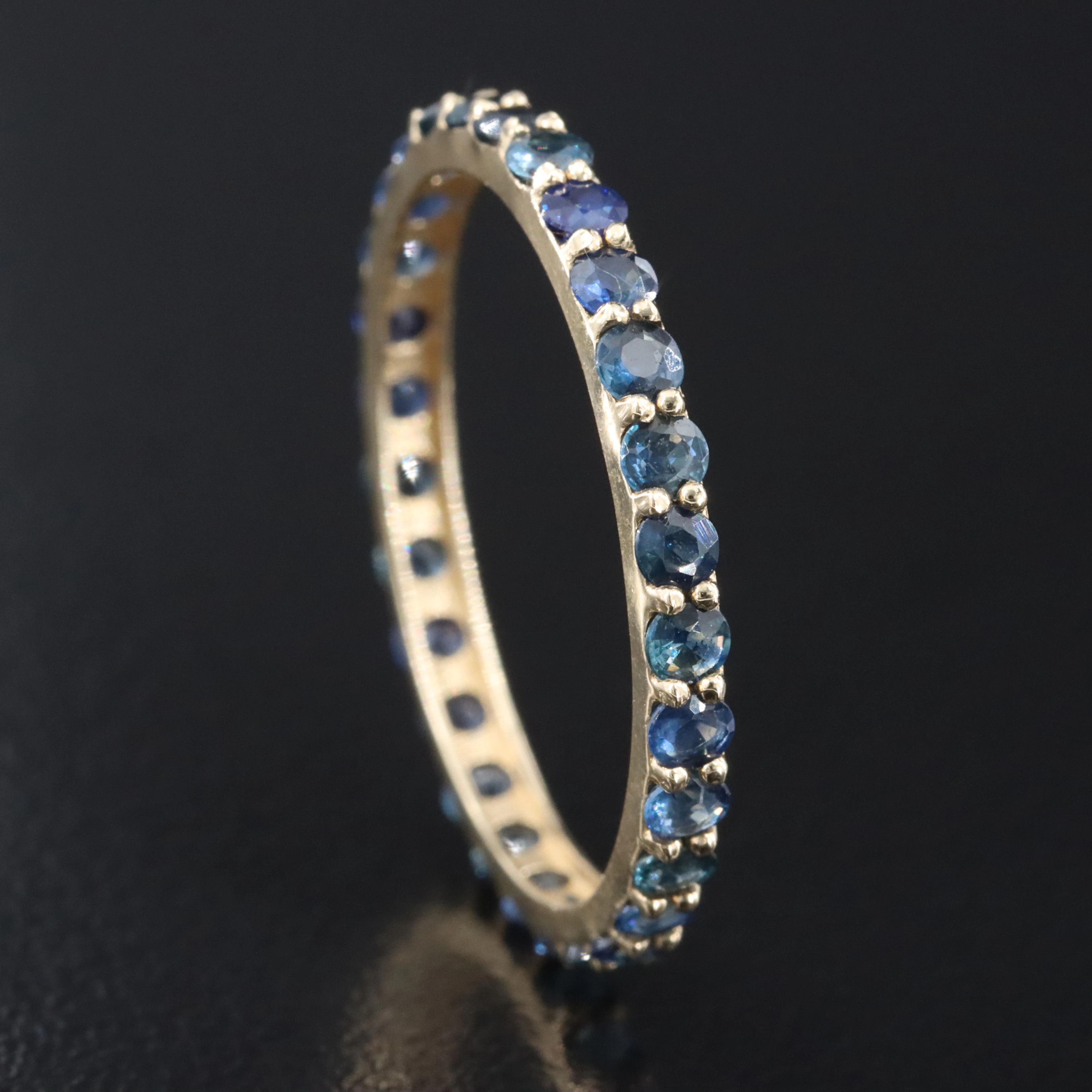 14K Sapphire Eternity Band