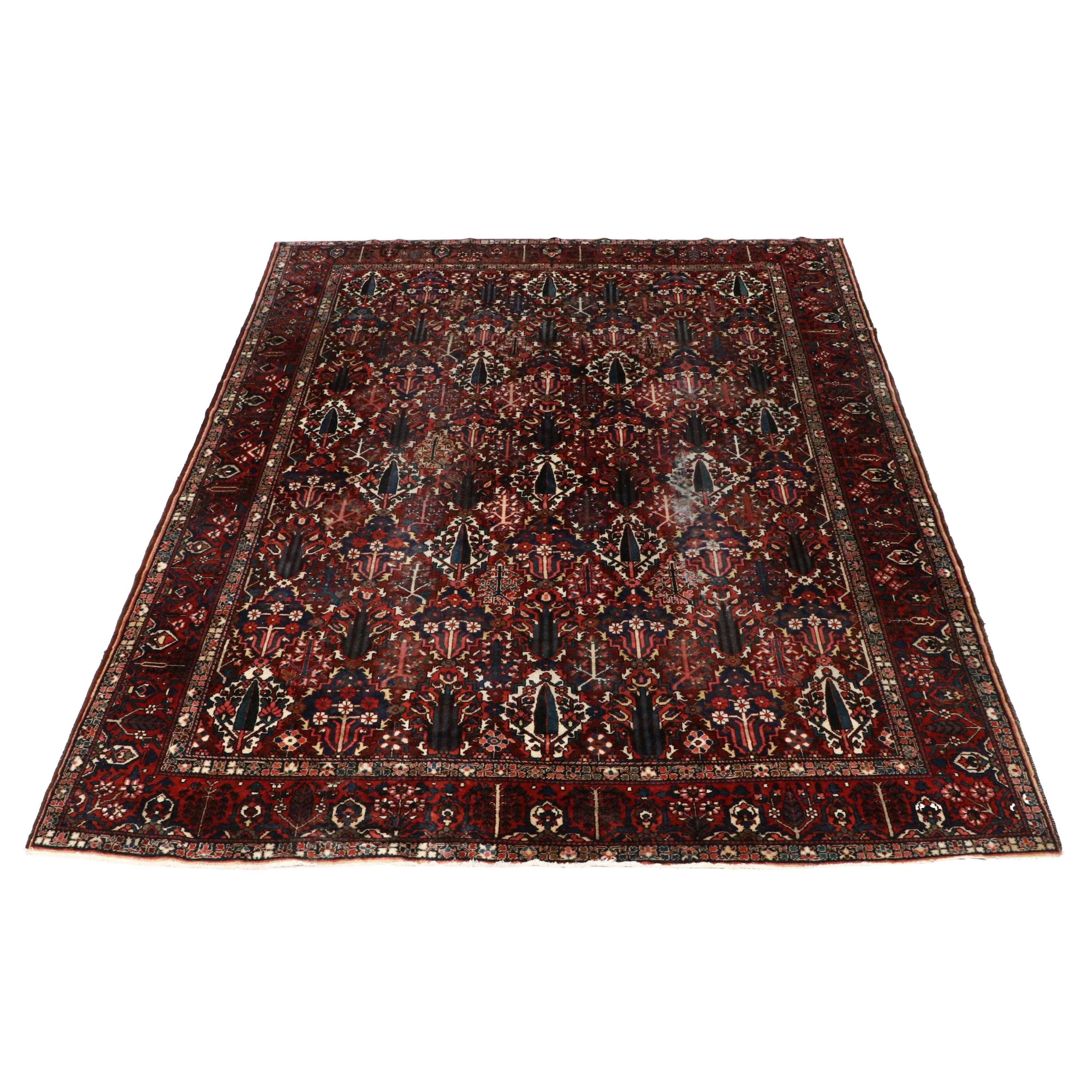 12'3 x 14'10 Hand-Knotted Persian Bakhtiari Room Sized Rug