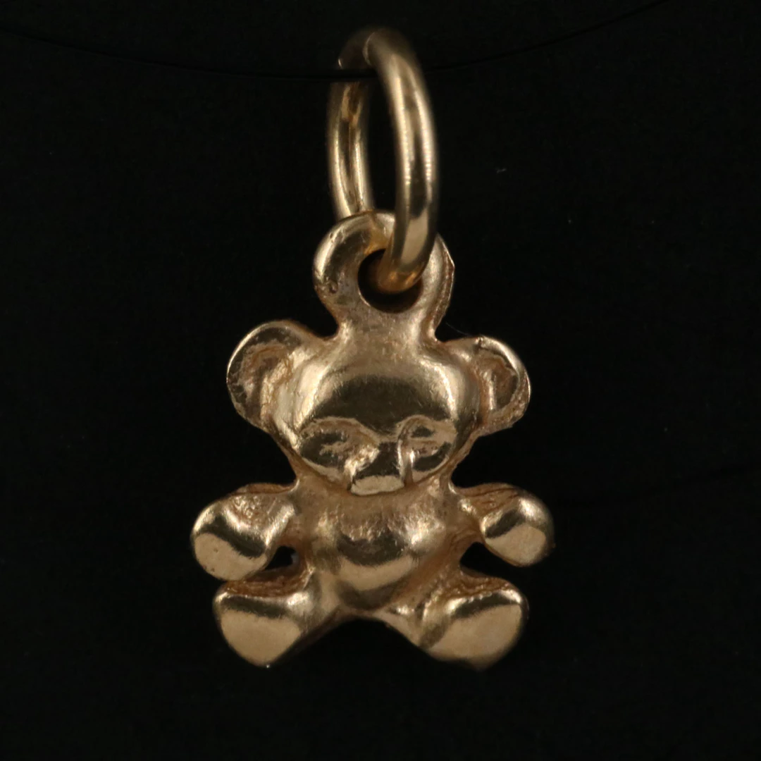 14K Teddy Bead Charm