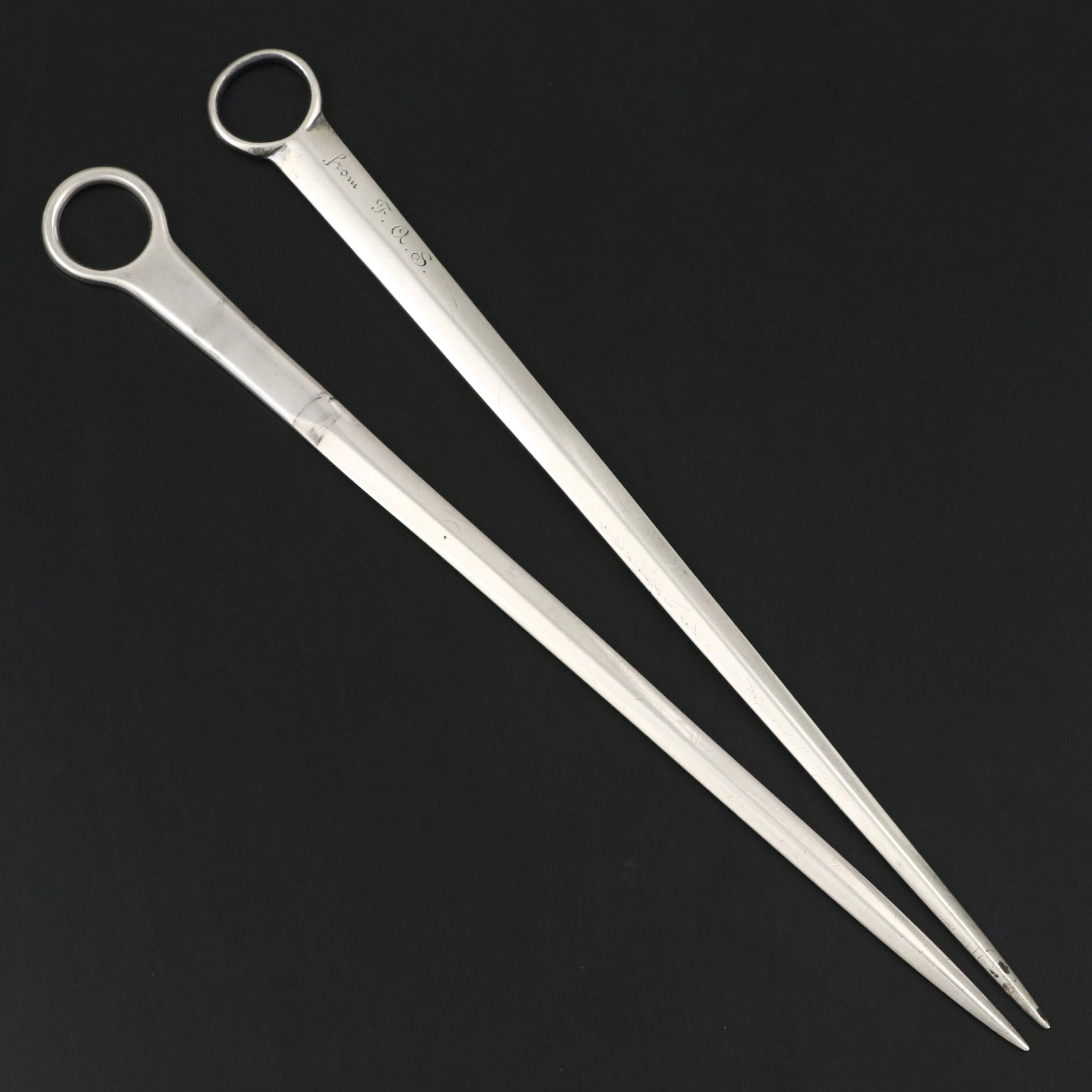 George III London Sterling Silver Hatelet Skewers, 1800 and 1808