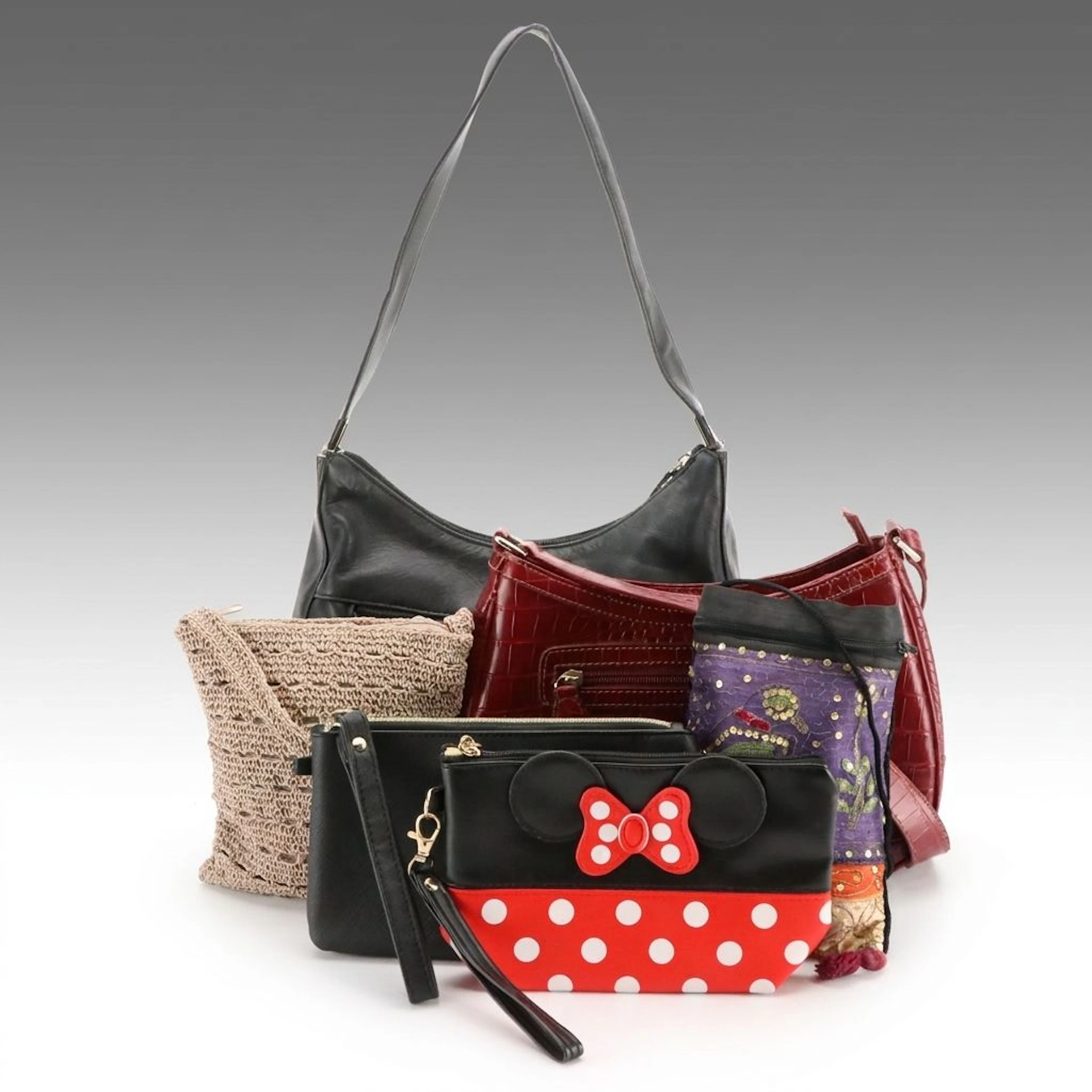 Liz Claiborne and Giani Bernini Shoulder Bag with Other Pouches