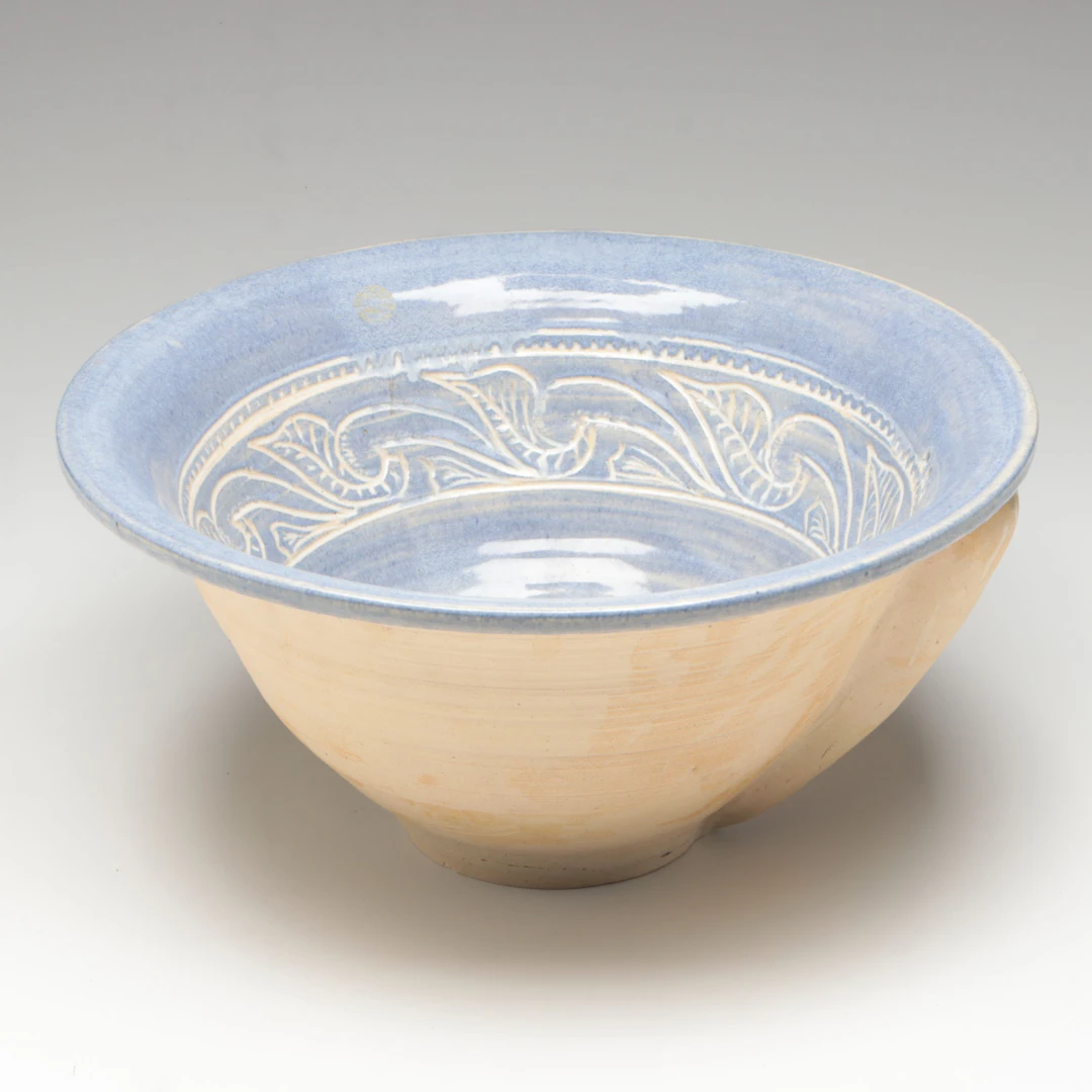 Sgraffito Ceramic Bathroom Sink Bowl