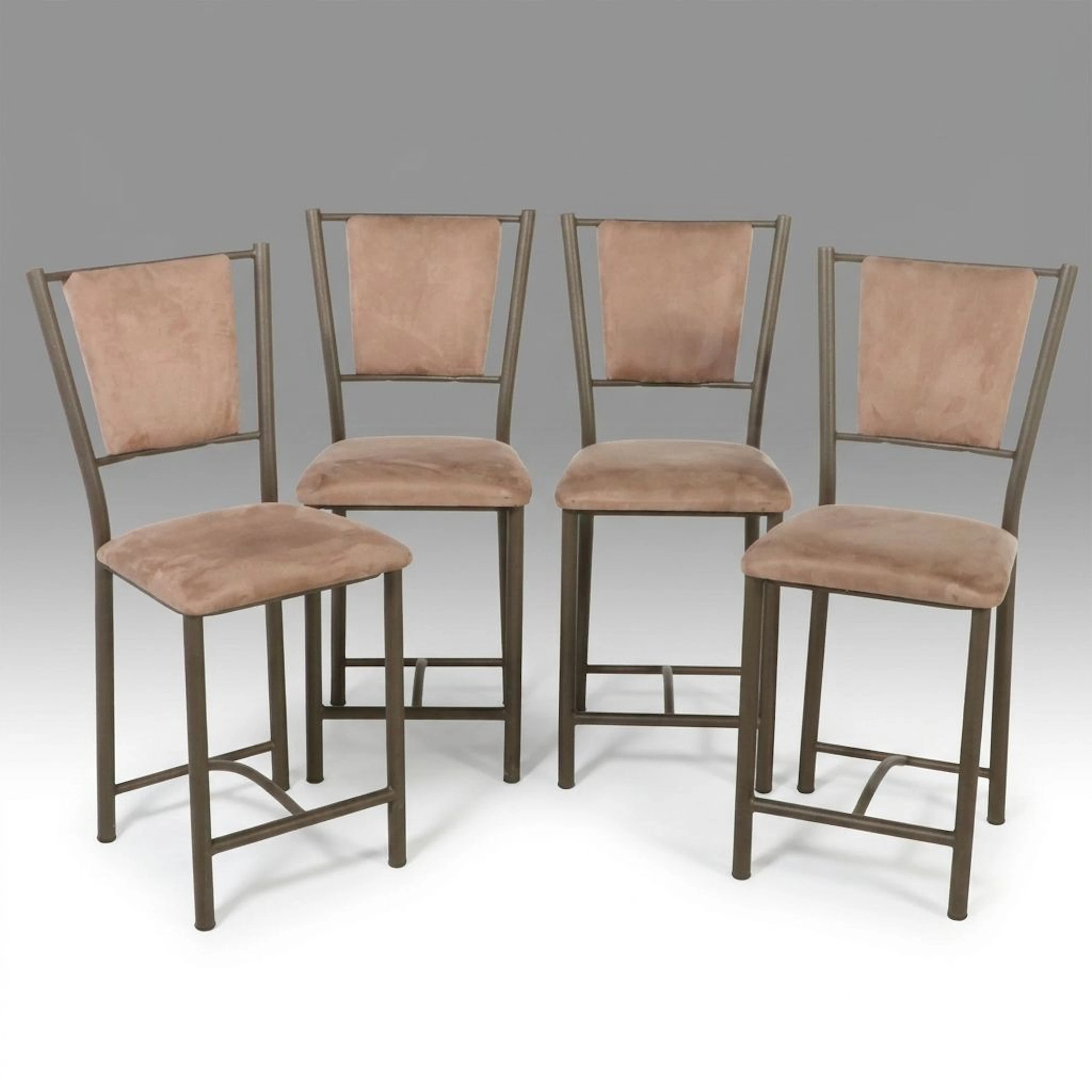 Set of Four Reflections Furniture Industries Ltd. Modern Metal Barstools