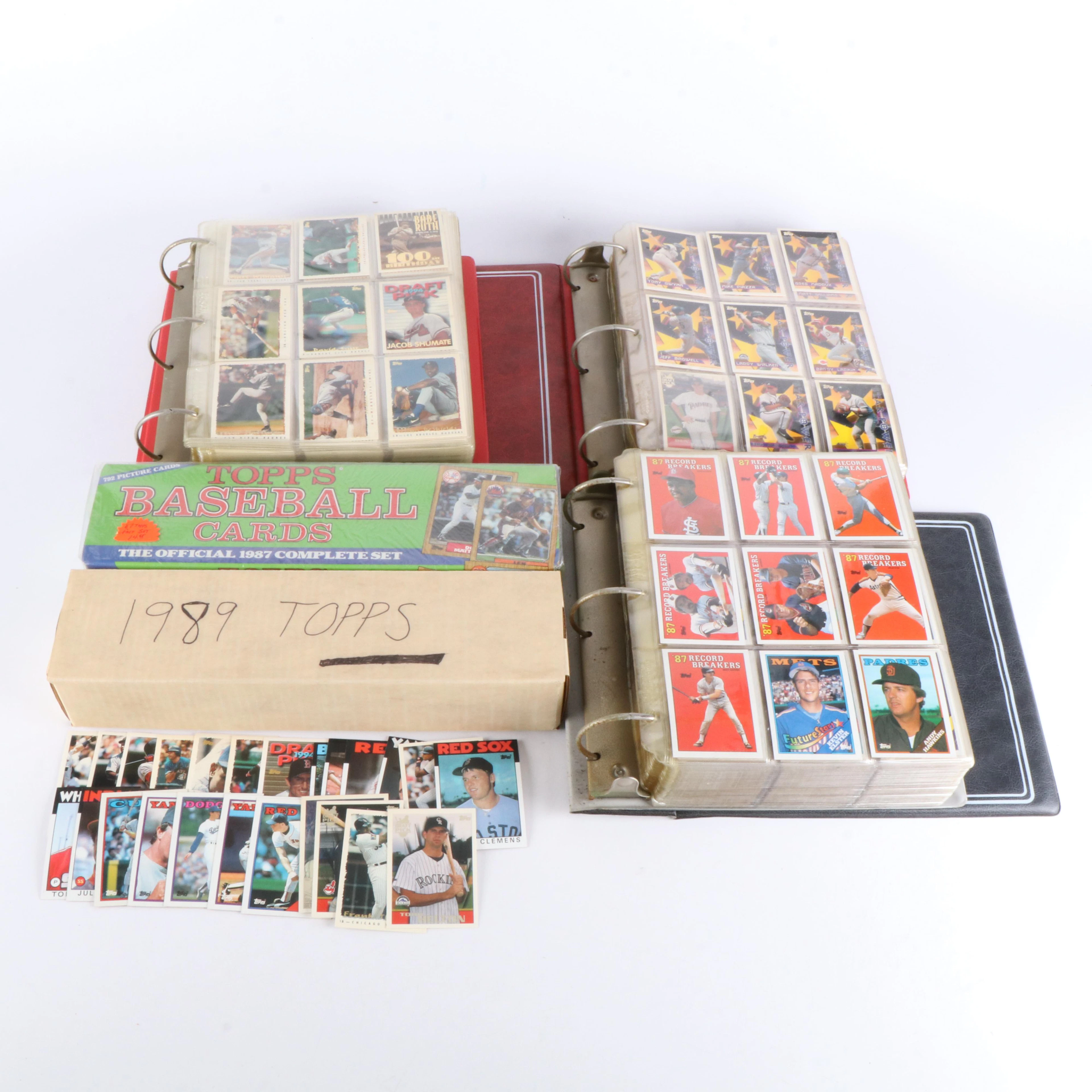 Topps Baseball Cards Featuring Mickey Mantle, Barry Bonds, and More