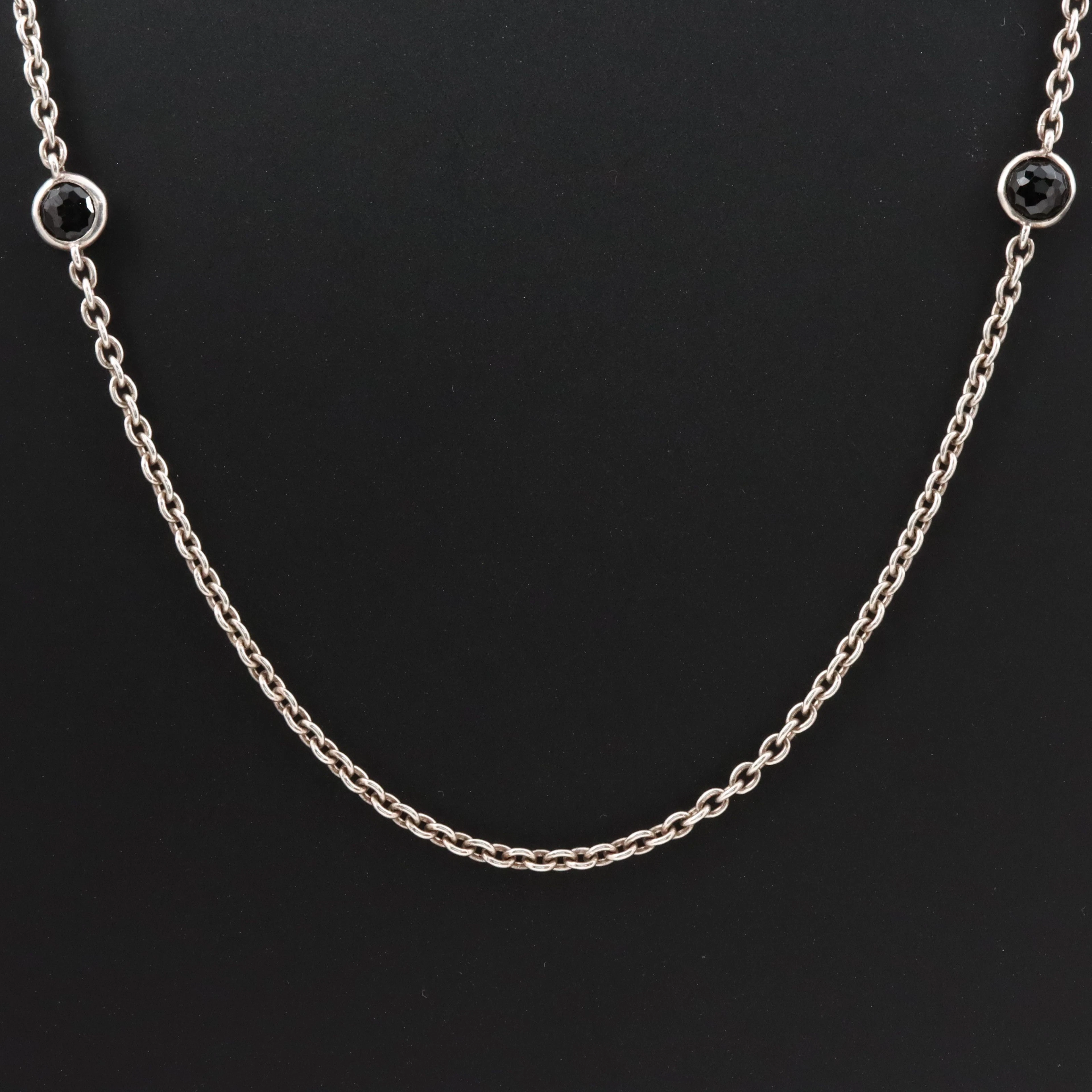 Ippolita Rock Candy Sterling and Black Onyx Station Necklace