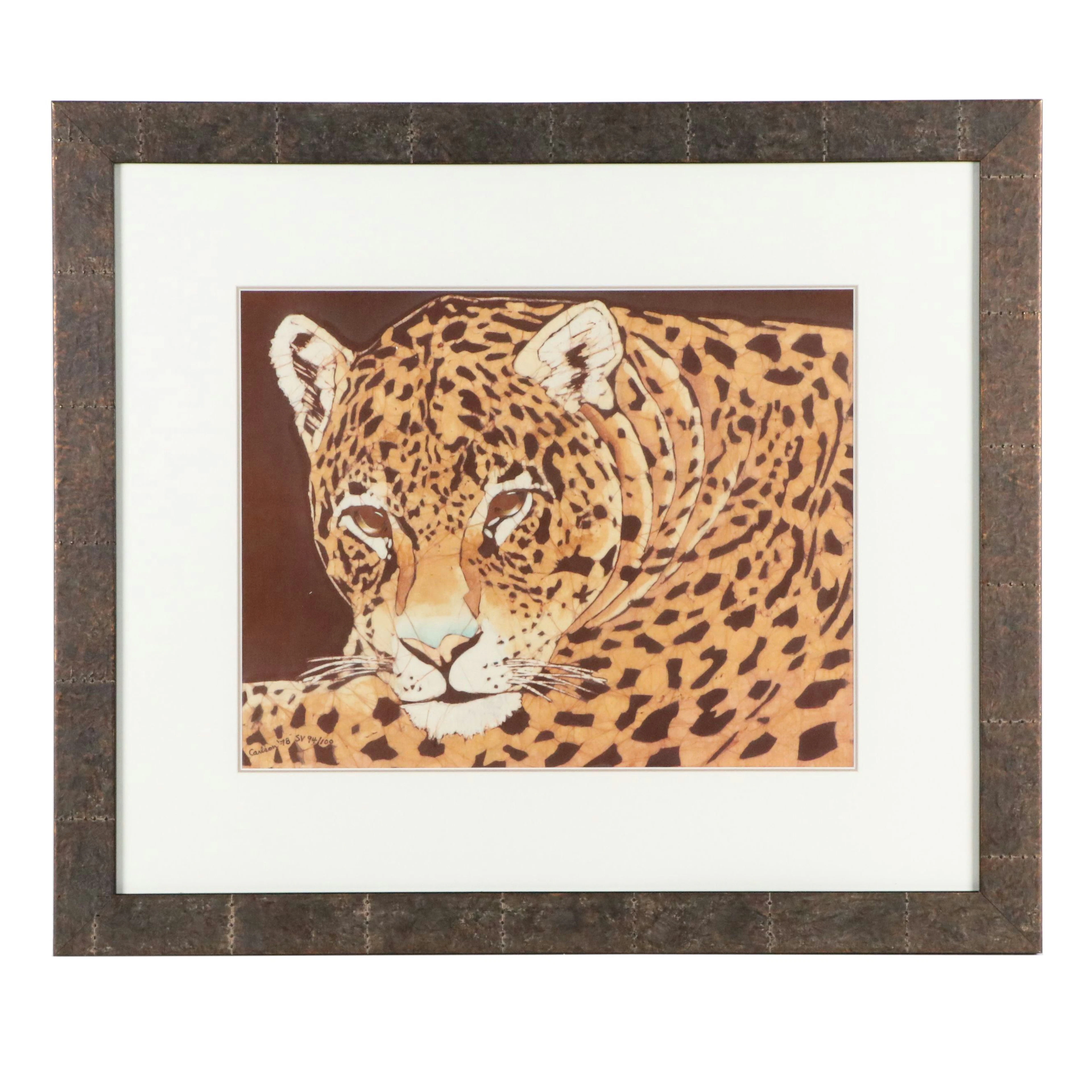 Batik on Silk of Leopard, 1978
