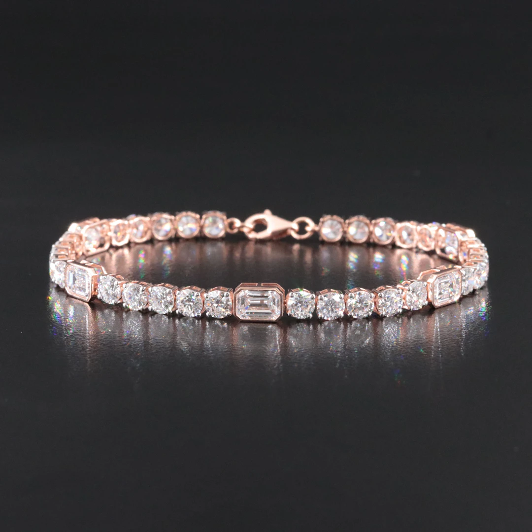 14K Rose Gold 12.75 CTW Lab Grown Diamond Bracelet