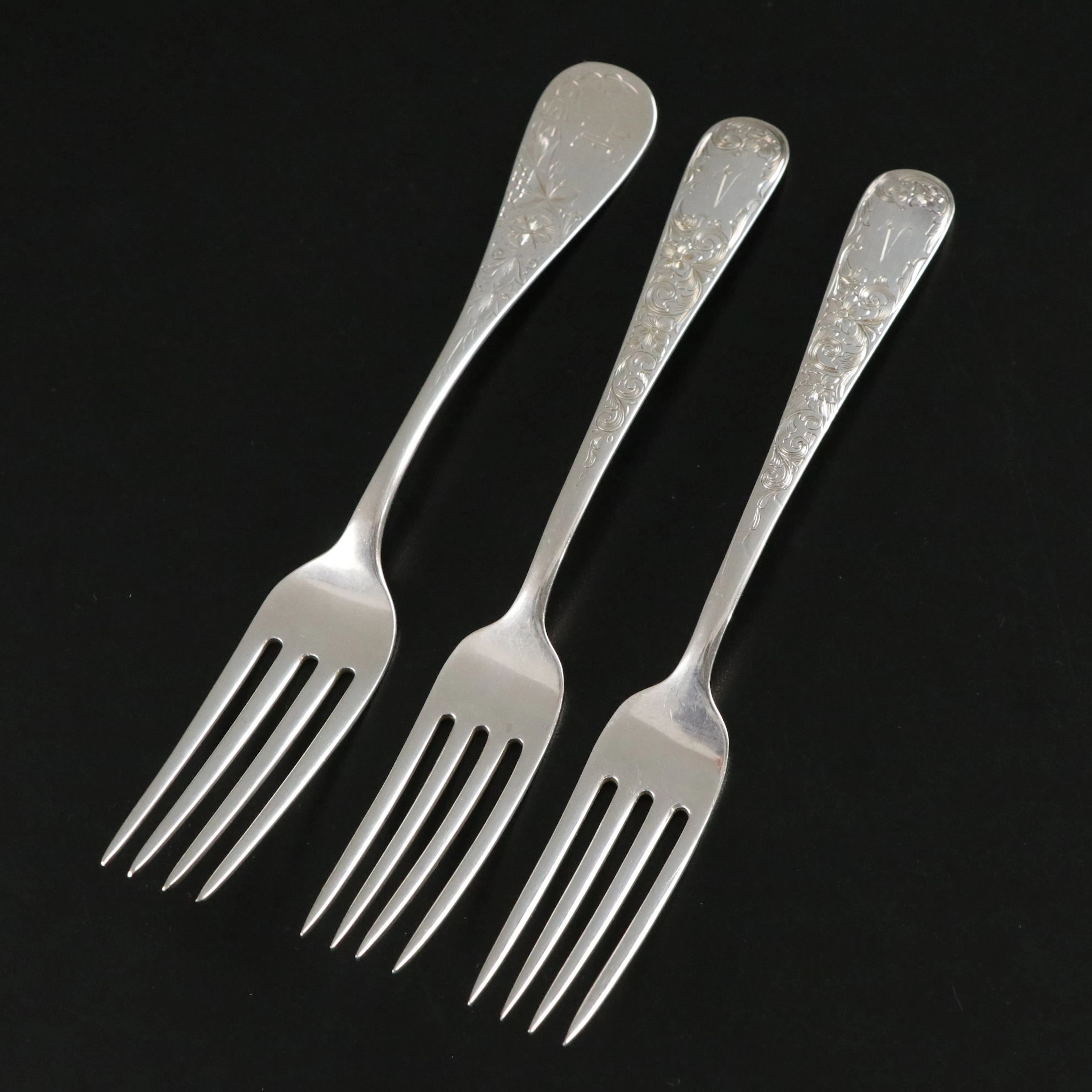 Sterling Silver S. Kirk & Son with Jas. Reed & Co Dinner Forks