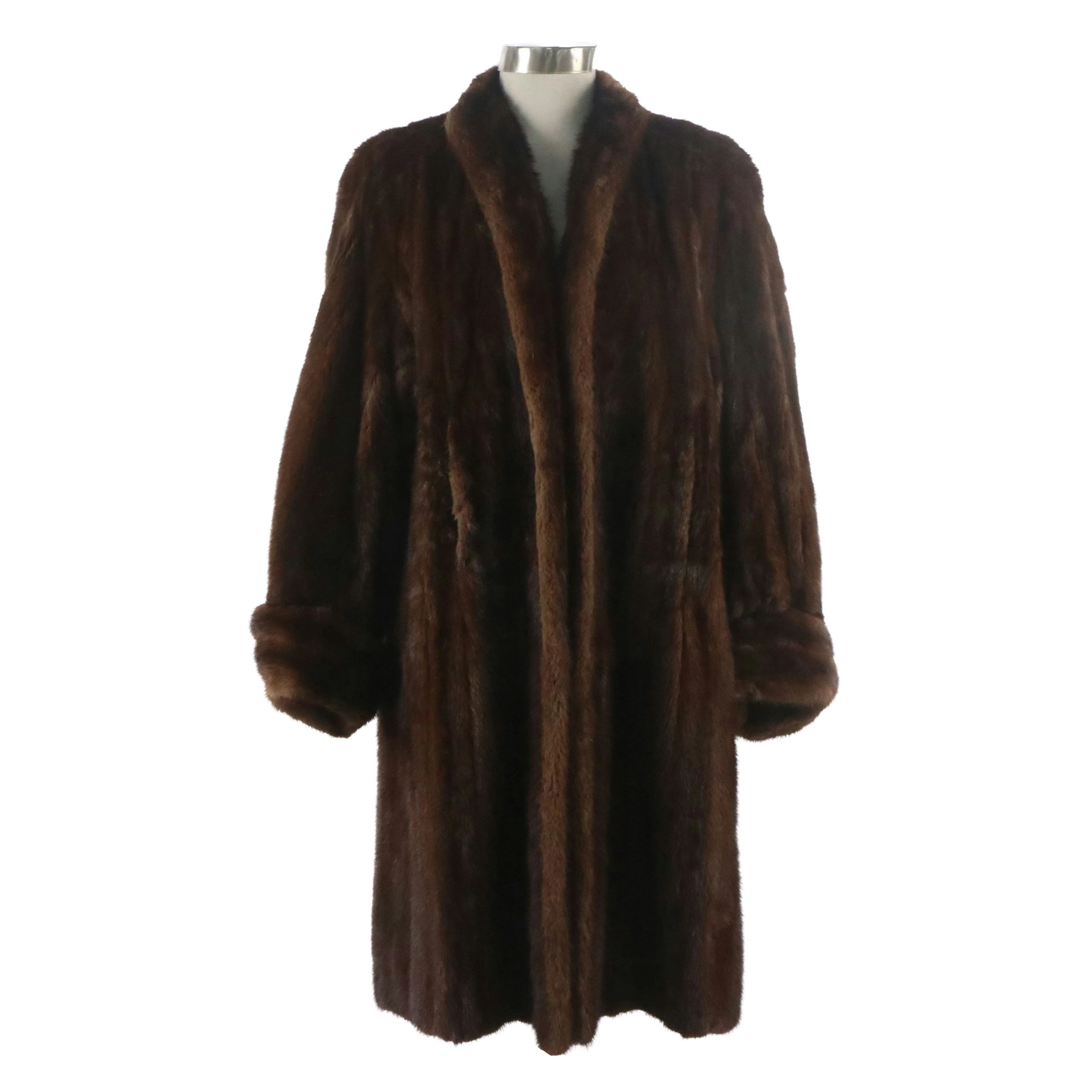 Vintage Chocolate Mink Fur Mid-Length Coat from Kilpatrick's