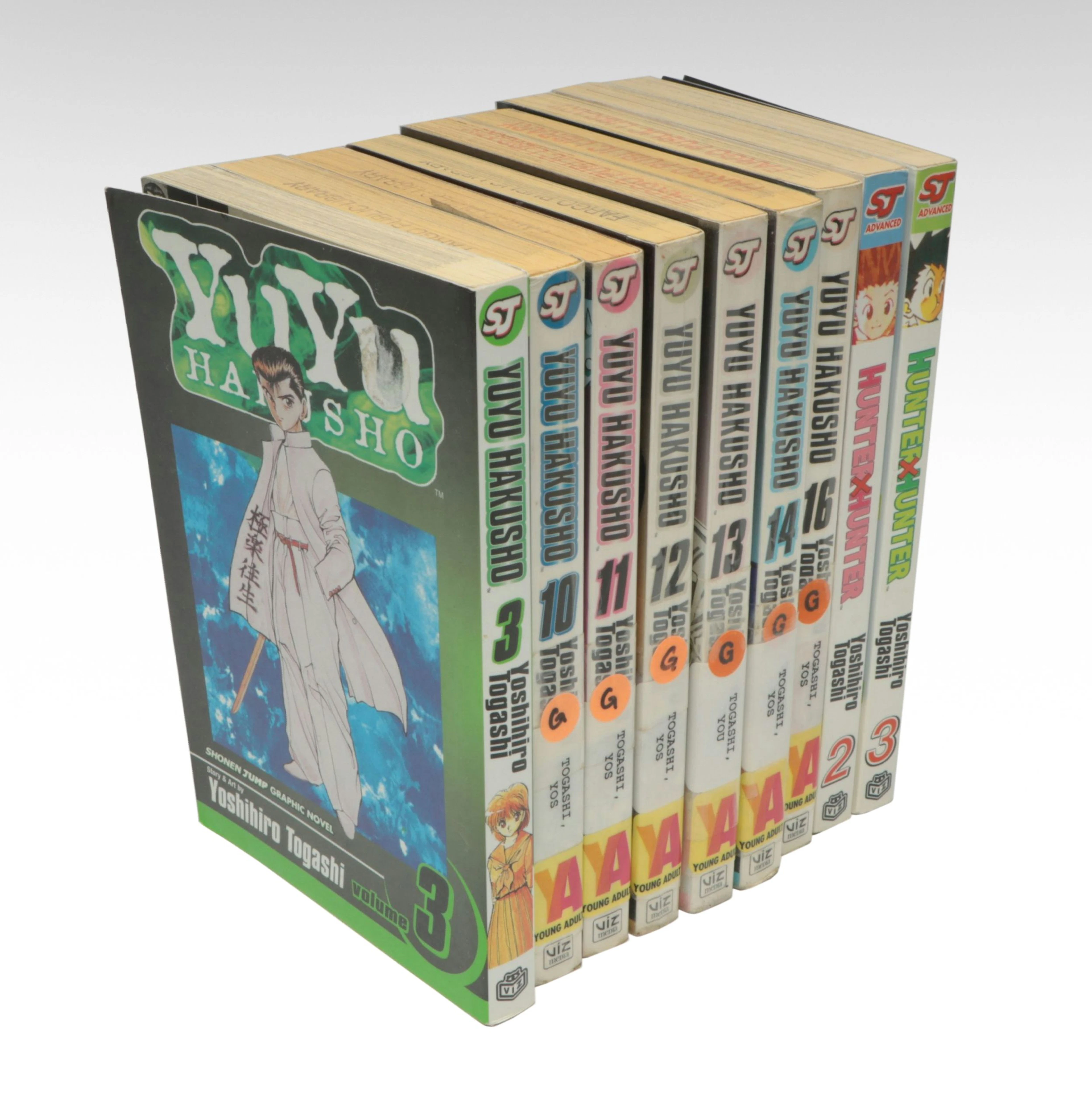 "Yuyu Hakusho" and "Hunter x Hunter" Manga Volumes