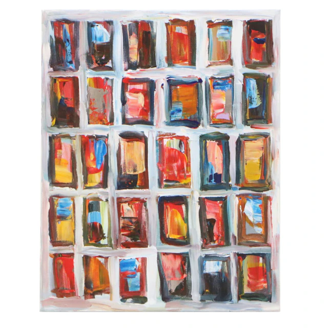 Leif Janek Abstract Acrylic Painting, 21st Century