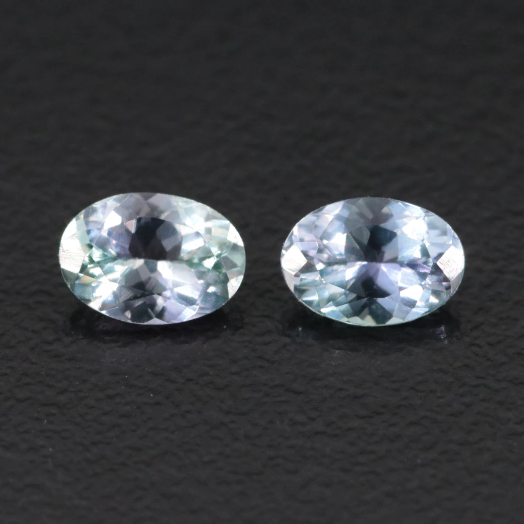 Loose 1.29 CTW Tanzanite Matched Pair