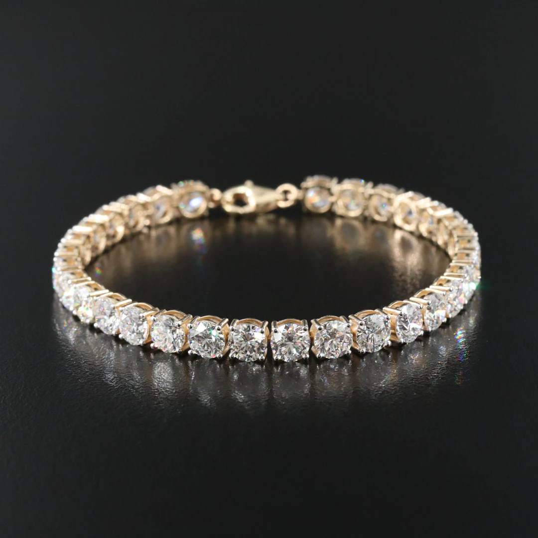 14K 15.28 CTW Lab Grown Diamond Line Bracelet
