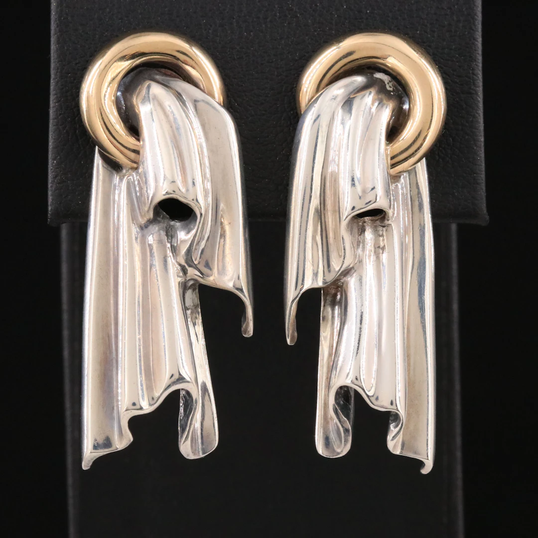 Tiffany & Co. Sterling and 14K Cascade Drape Earrings