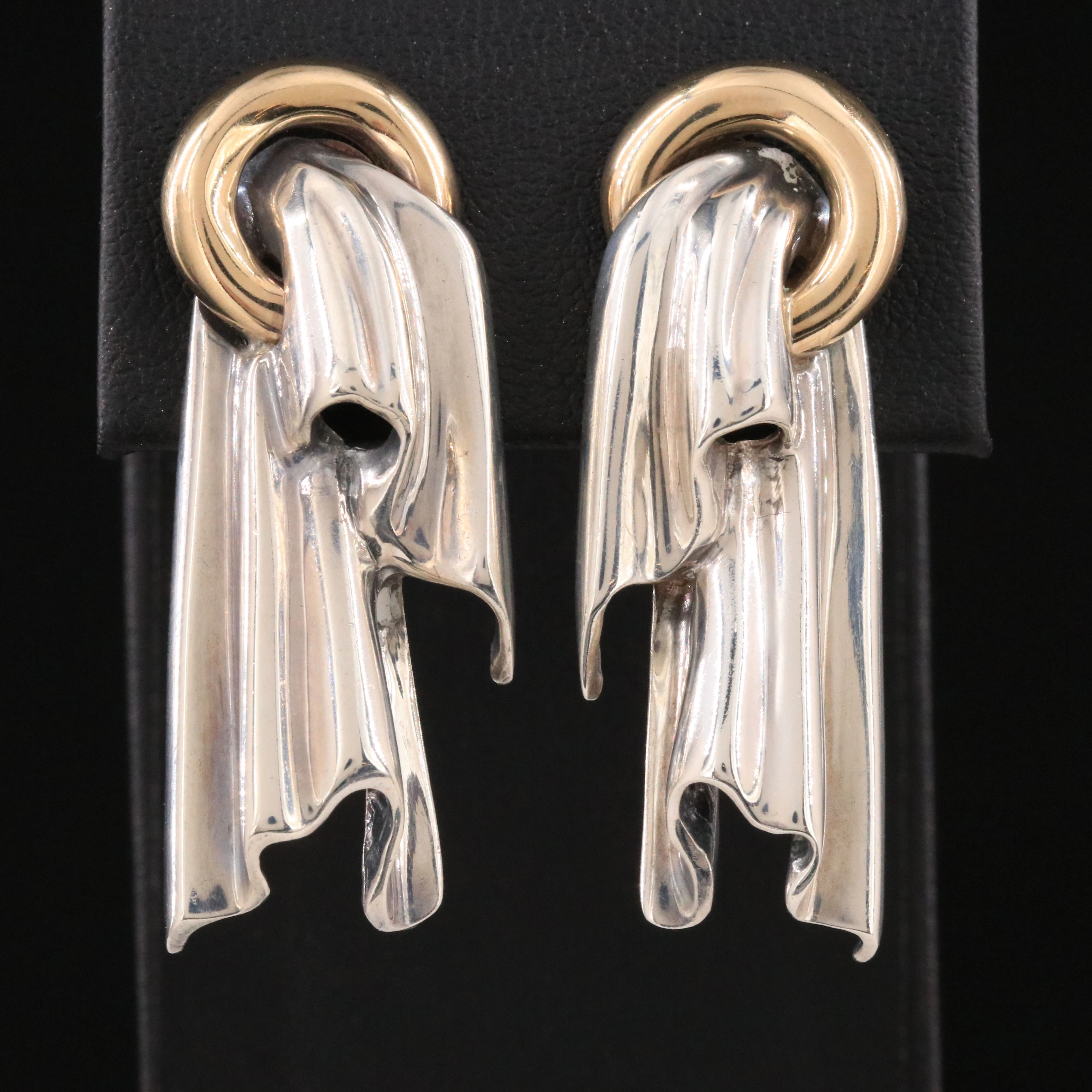 Tiffany & Co. Sterling and 14K Cascade Drape Earrings