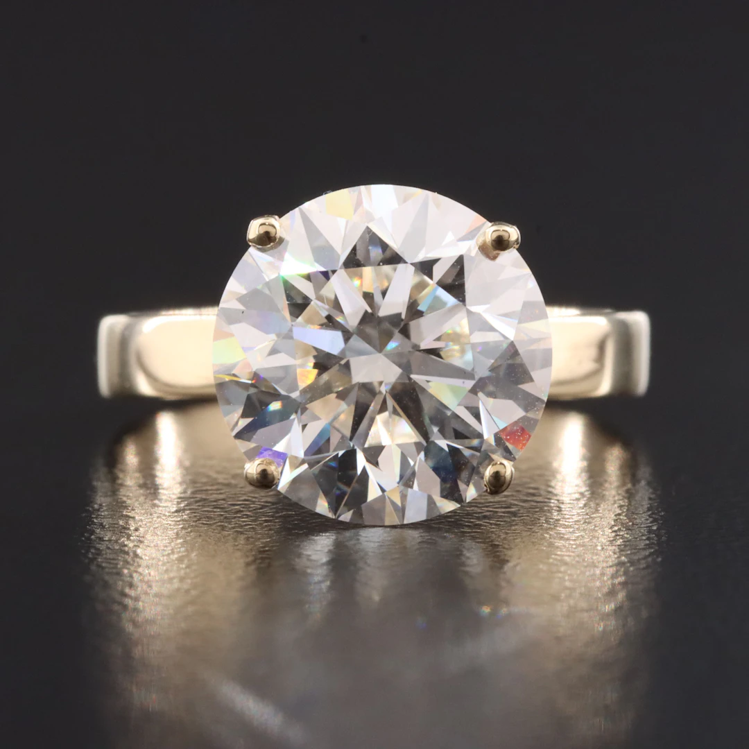 14K 5.00 CT Lab Grown Diamond Solitaire Ring with IGI Report