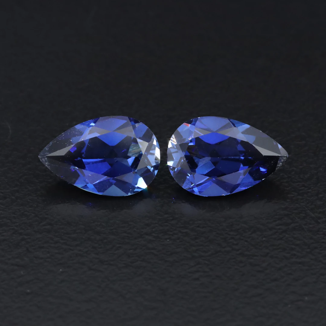 Loose 7.45 CTW Lab Grown Sapphire Pair