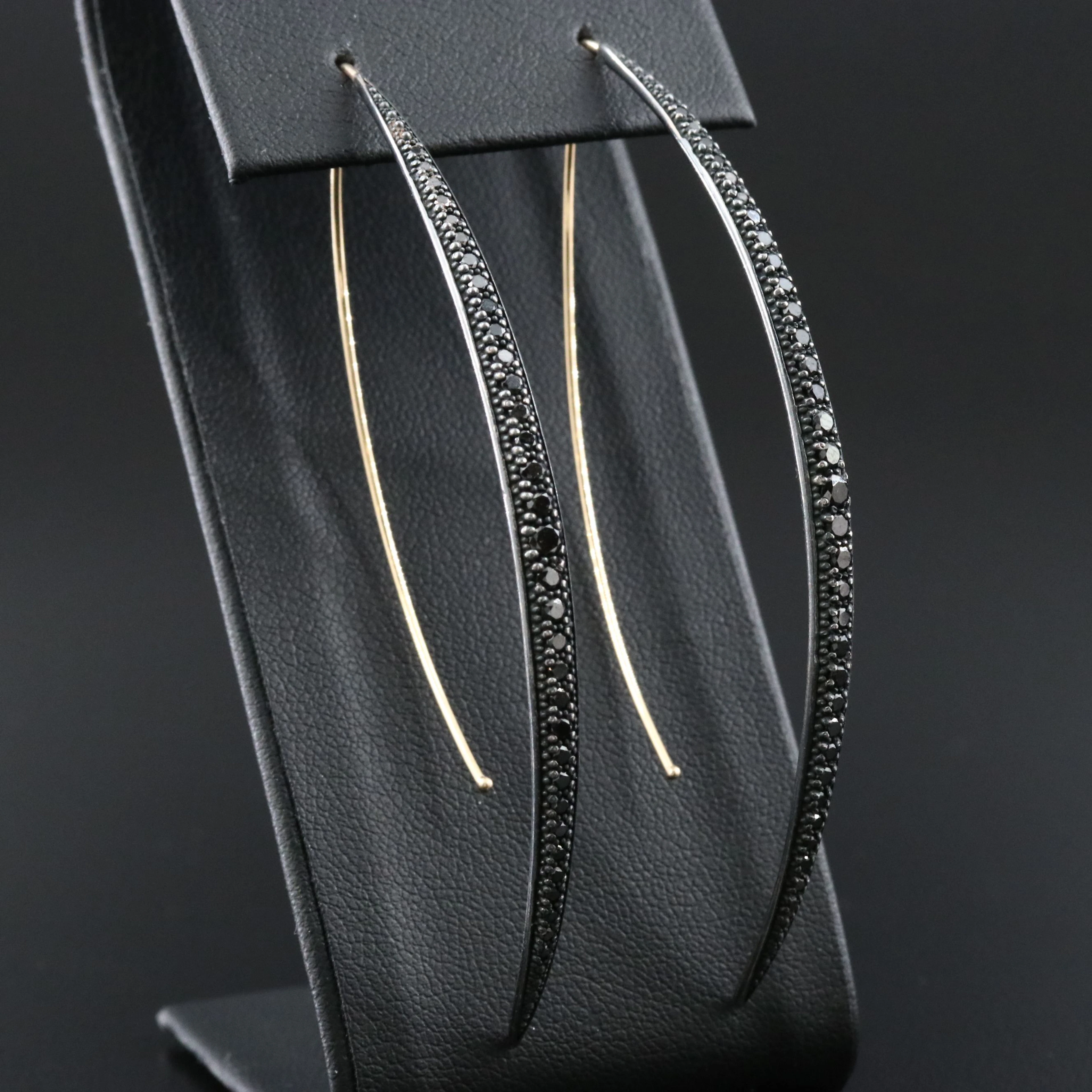 Sterling 1.08 CTW Fancy Black Diamond Earrings