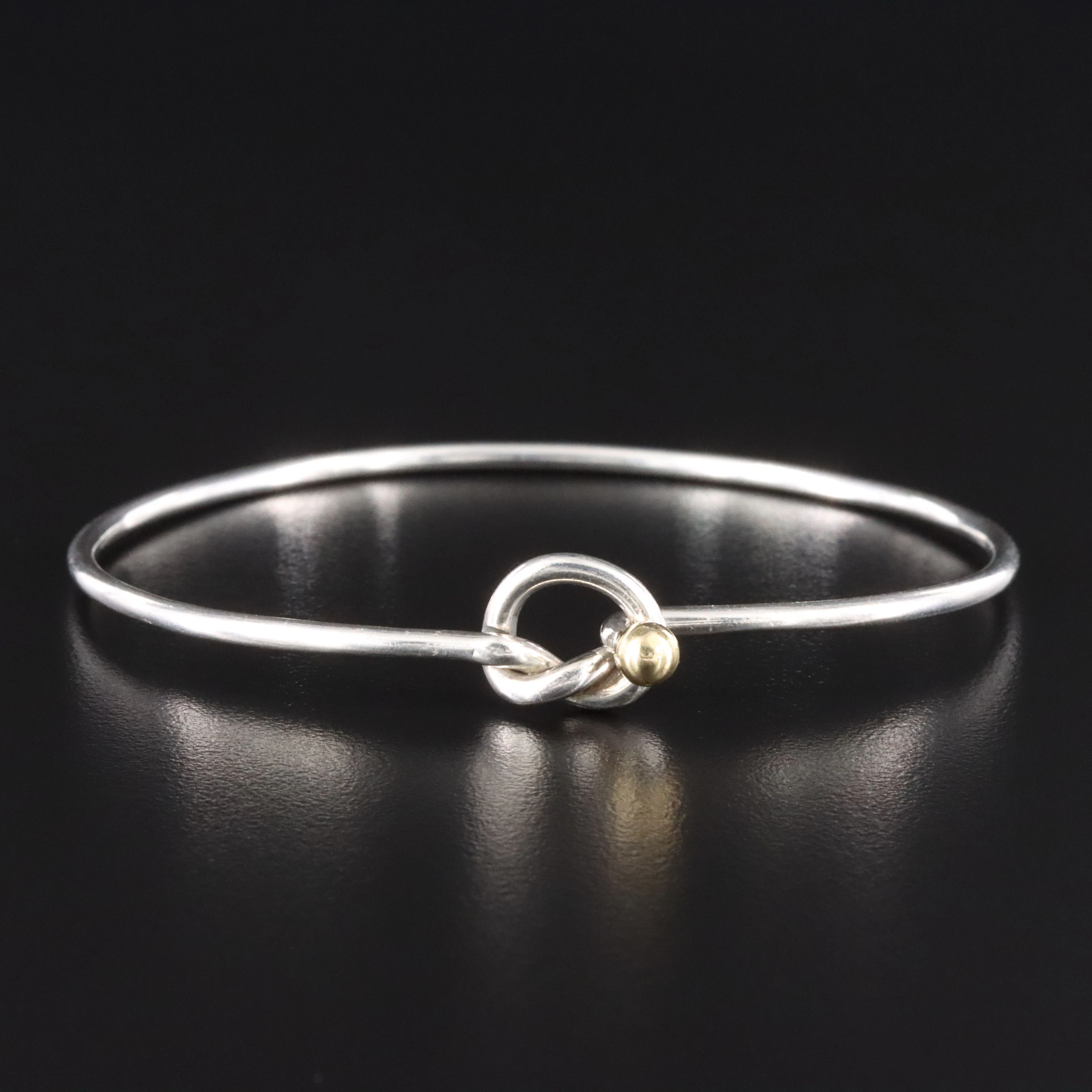 Tiffany & Co. Sterling Hook and Eye Bracelet with 18K Accents