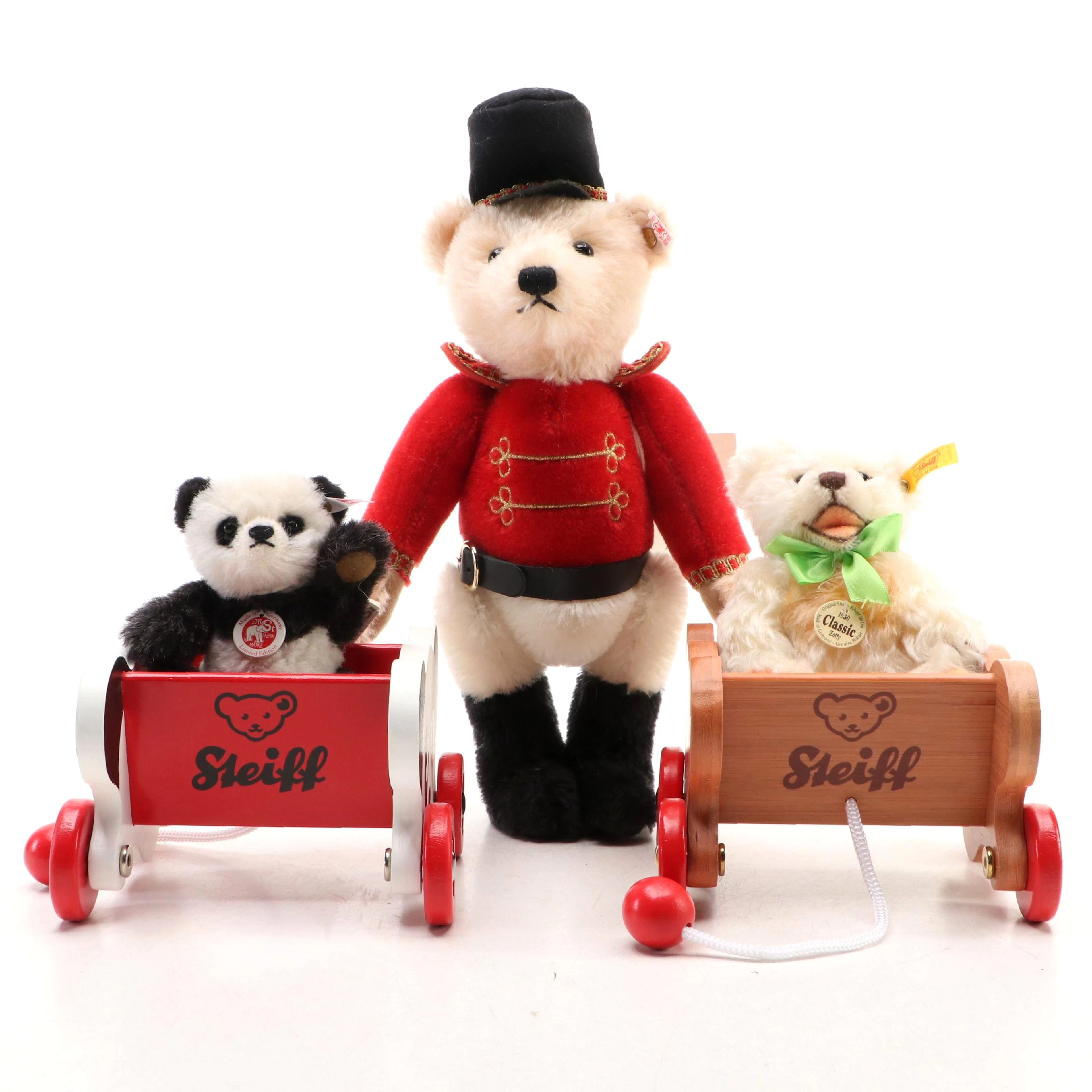 Steiff "Nussknacker," "Classic 1960 Zotty" and "Mochi" Teddy Bears
