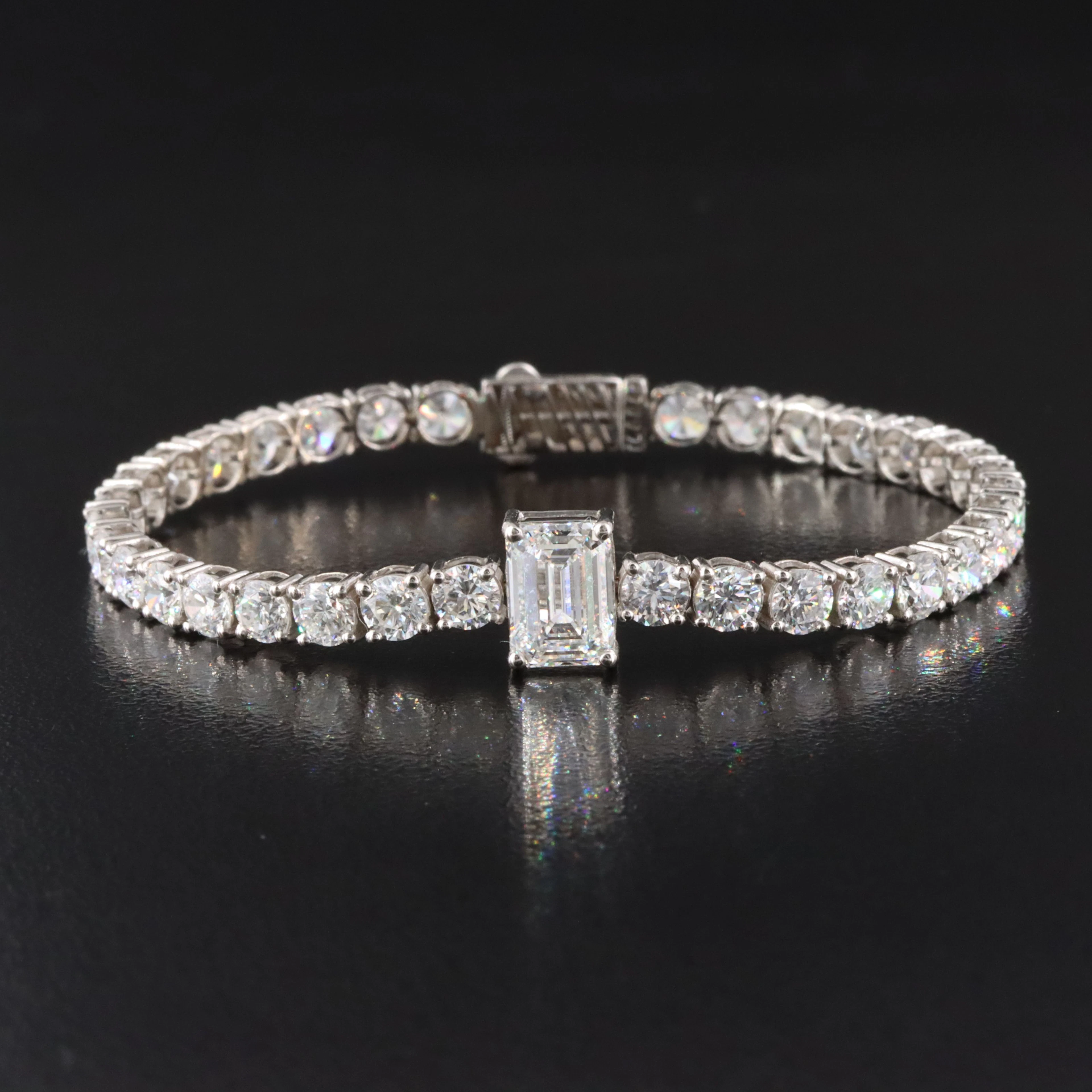 14K 7.87 CTW Lab Grown Diamond Bracelet with IGI Report